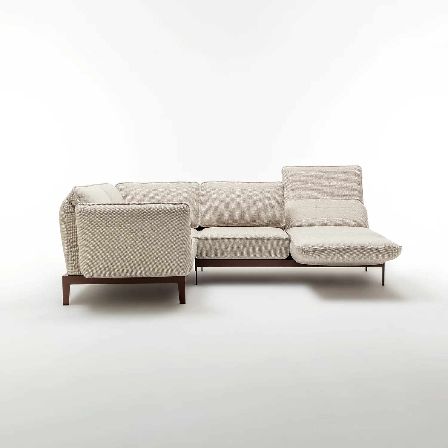 rolf benz | mera sofa | 3 seater fabric | grey beige 24.350 + marrone metallic frame - Image 18