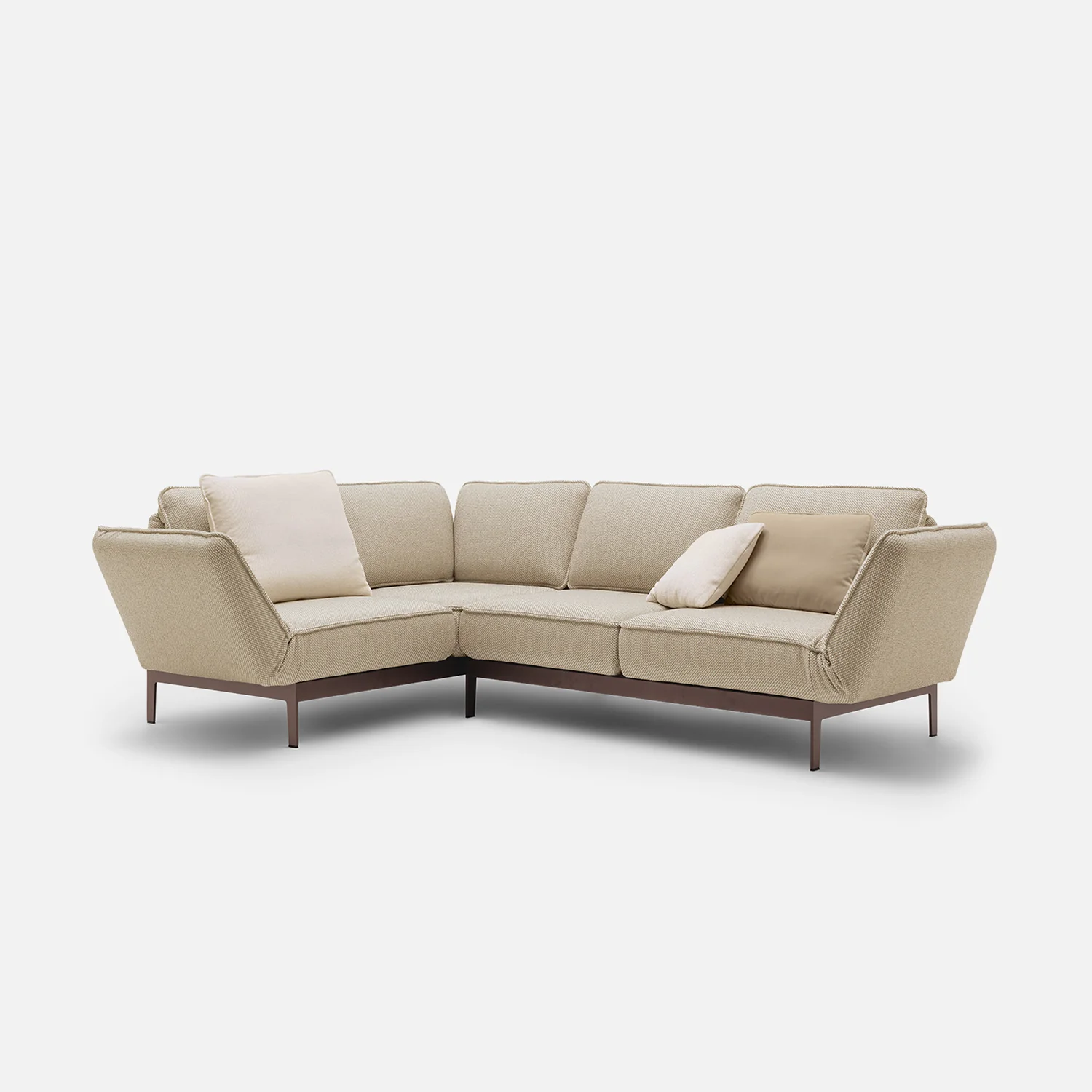rolf benz | mera sofa | 3 seater fabric | grey beige 24.350 + marrone metallic frame - Image 19