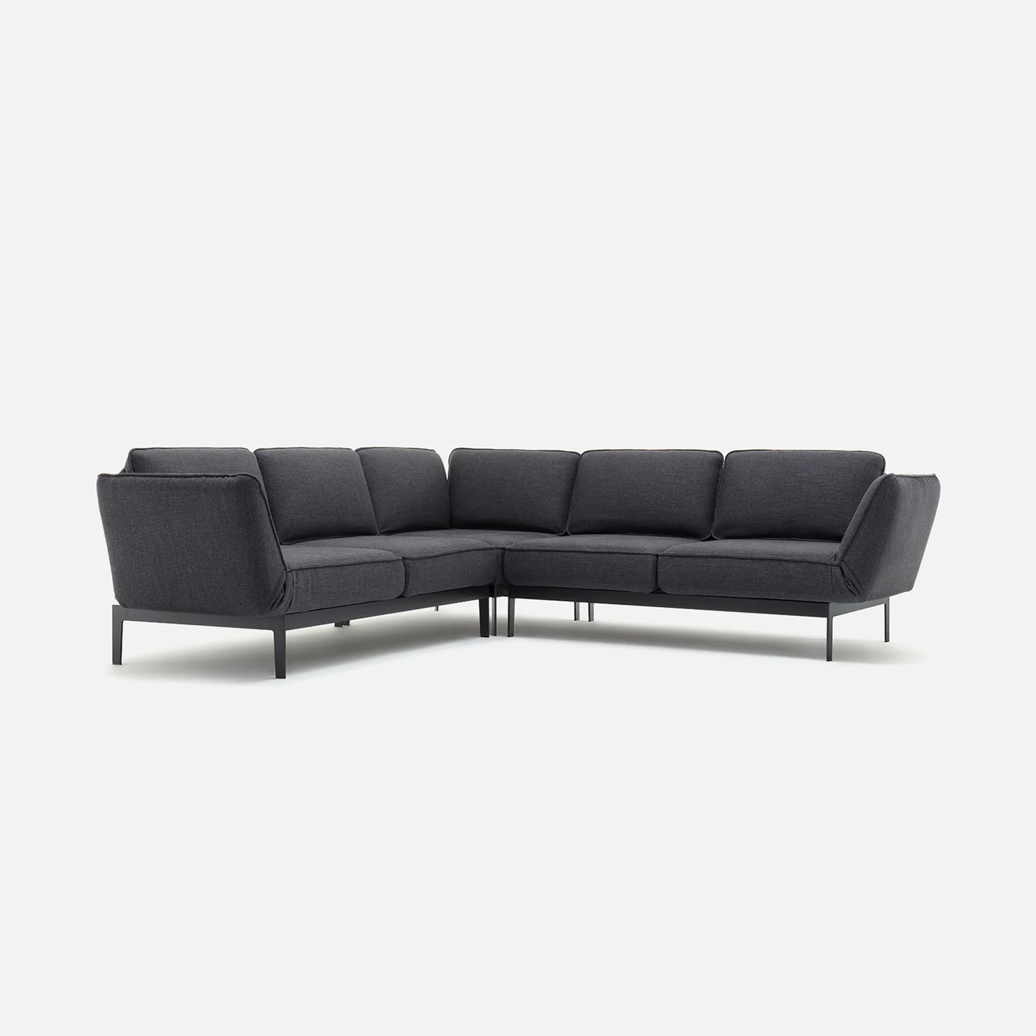 rolf benz | mera sofa | 3 seater fabric | grey beige 24.350 + marrone metallic frame - Image 22