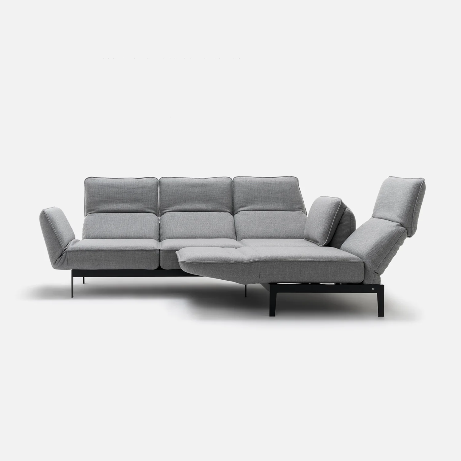 rolf benz | mera sofa | 3 seater fabric | grey beige 24.350 + marrone metallic frame - Image 25