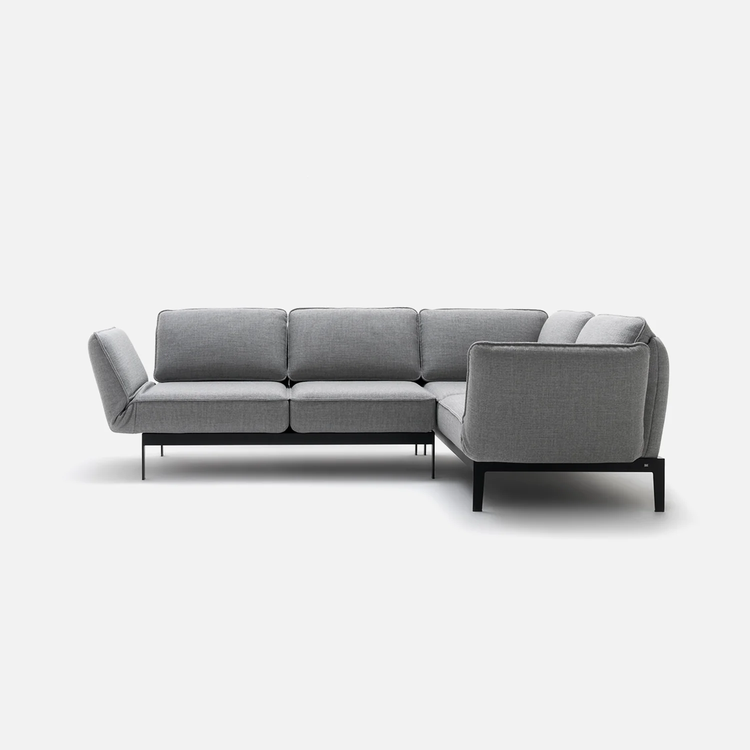 rolf benz | mera sofa | 3 seater fabric | grey beige 24.350 + marrone metallic frame - Image 26