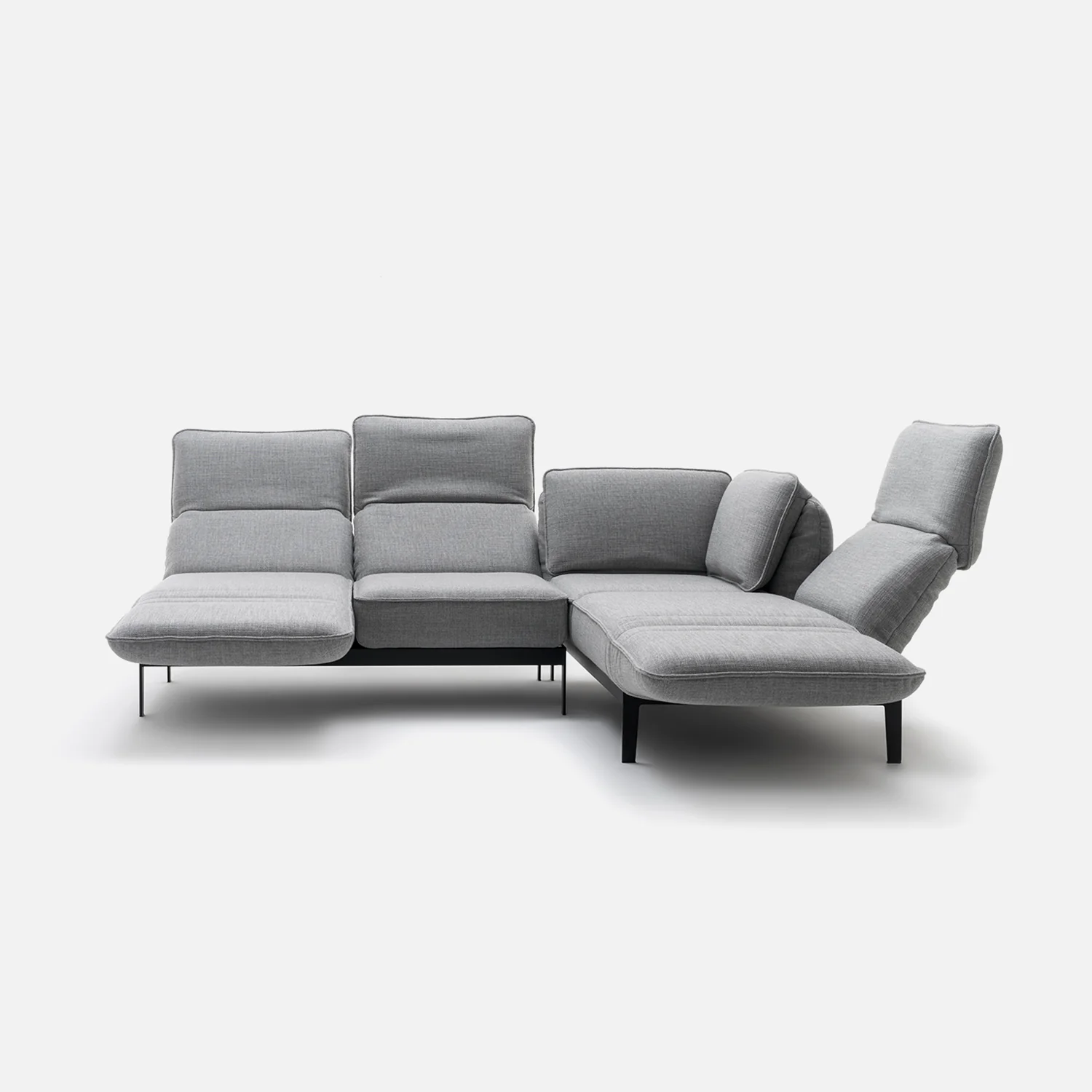 rolf benz | mera sofa | 3 seater fabric | grey beige 24.350 + marrone metallic frame - Image 27