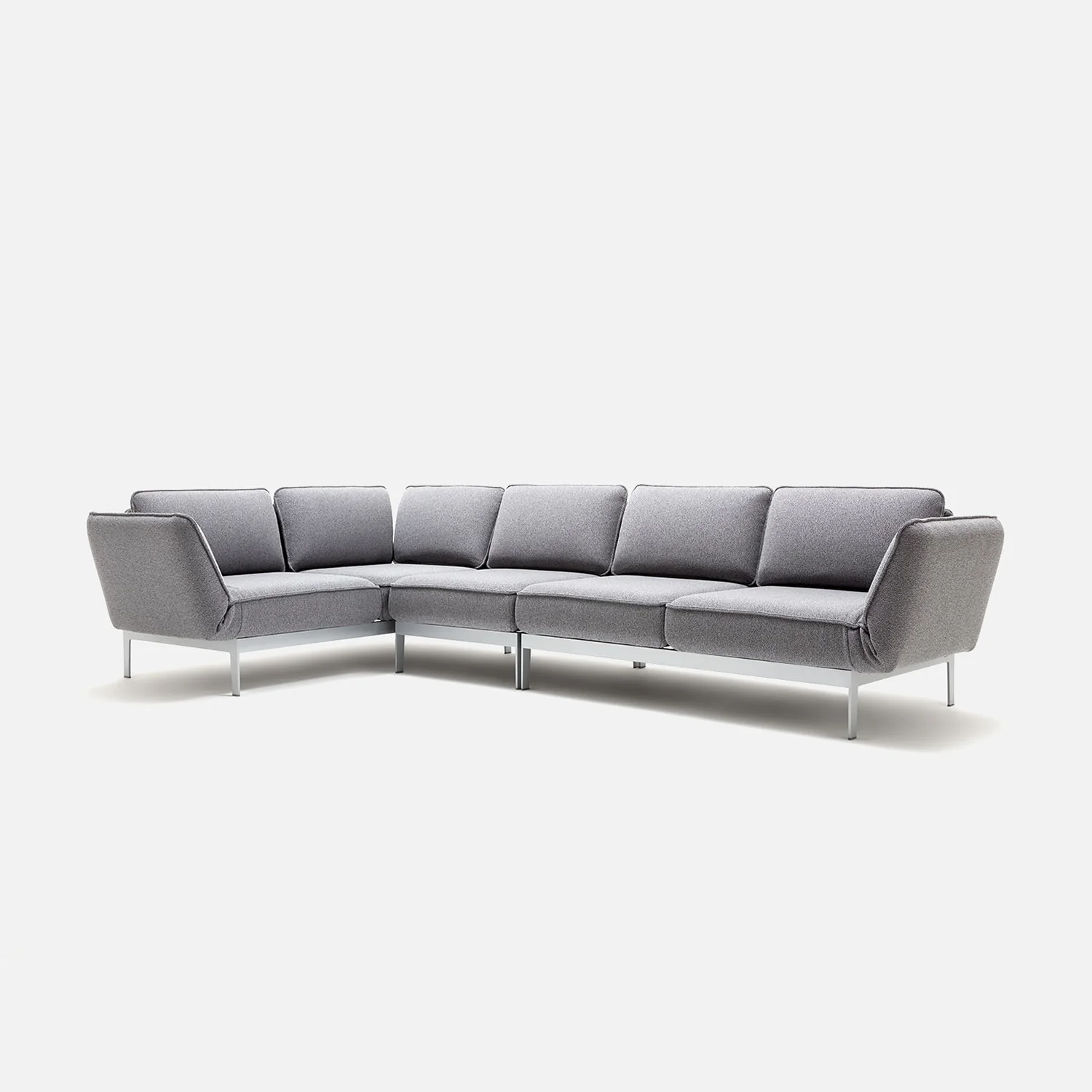 rolf benz | mera sofa | 3 seater fabric | grey beige 24.350 + marrone metallic frame - Image 29