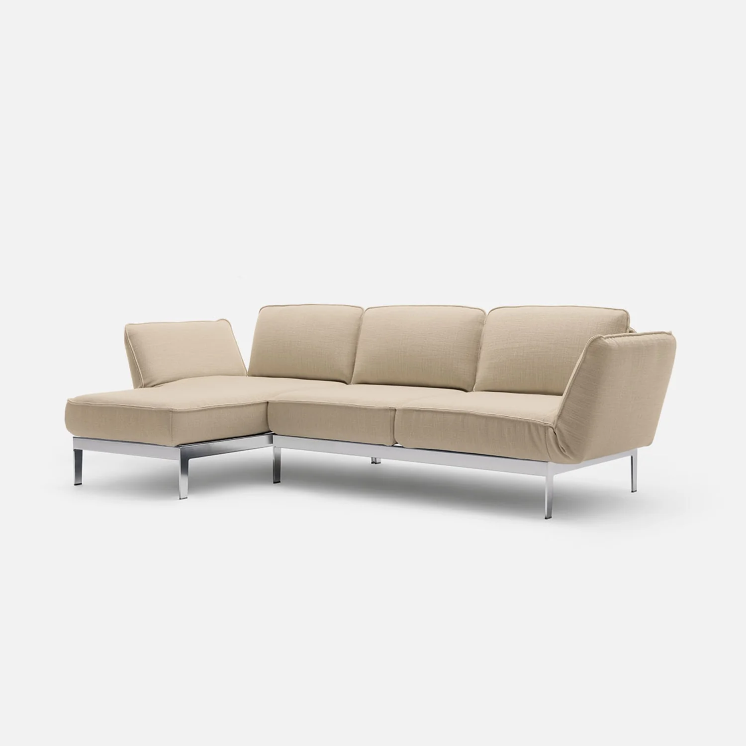 rolf benz | mera sofa | 3 seater fabric | grey beige 24.350 + marrone metallic frame - Image 31