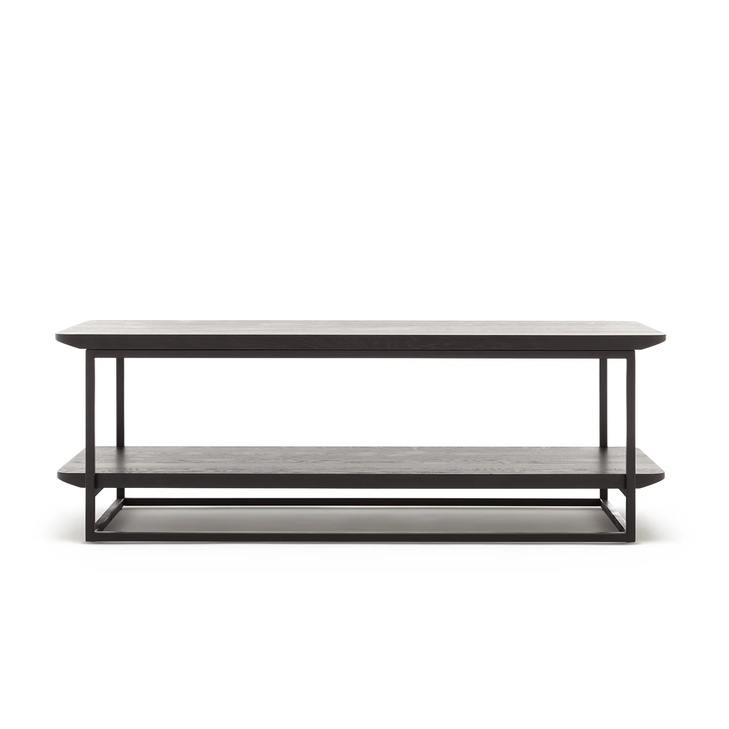 rolf benz | 987 coffee table | stone graphite brown + american walnut + marrone metallic frame - Image 15