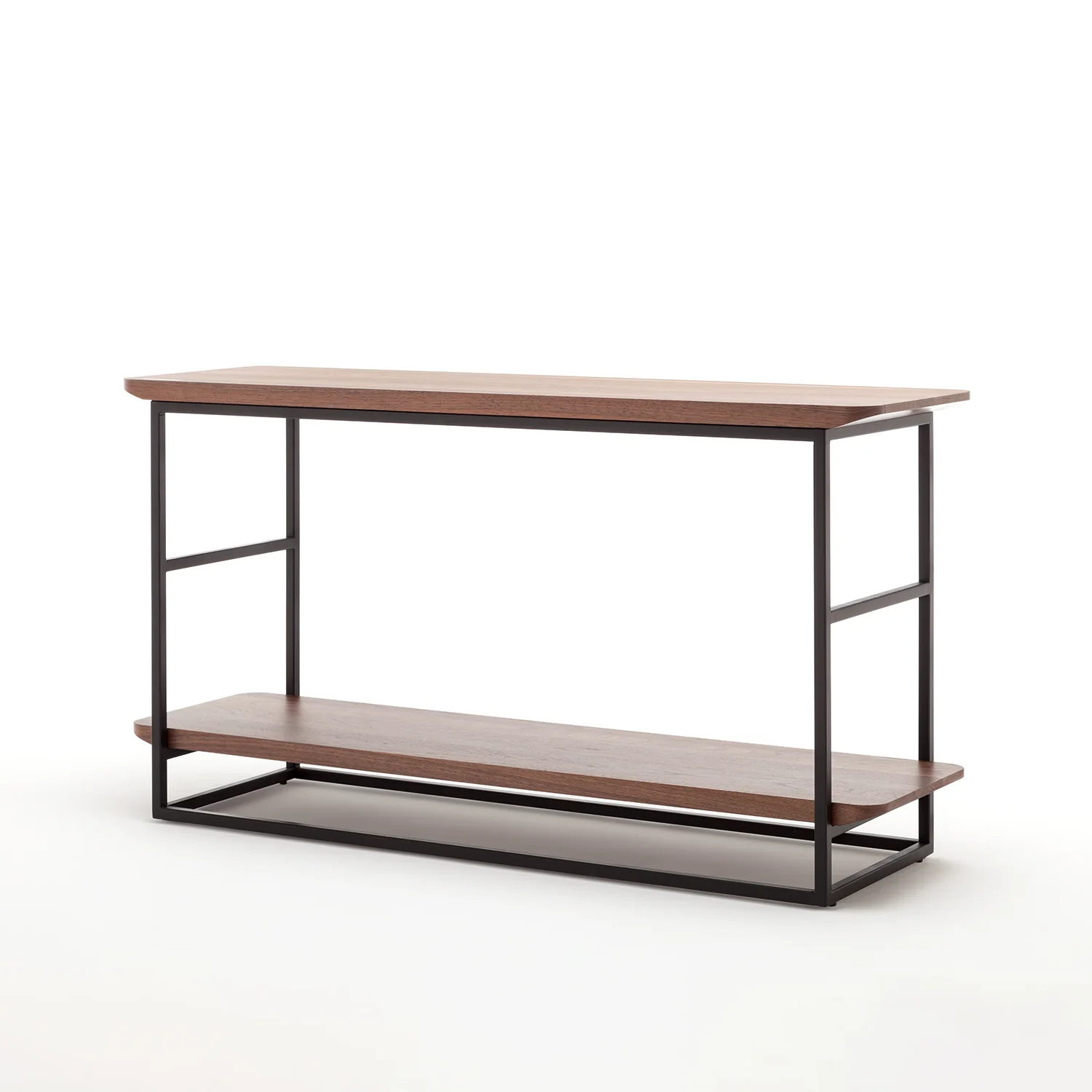 rolf benz | 987 coffee table | stone graphite brown + american walnut + marrone metallic frame - Image 24