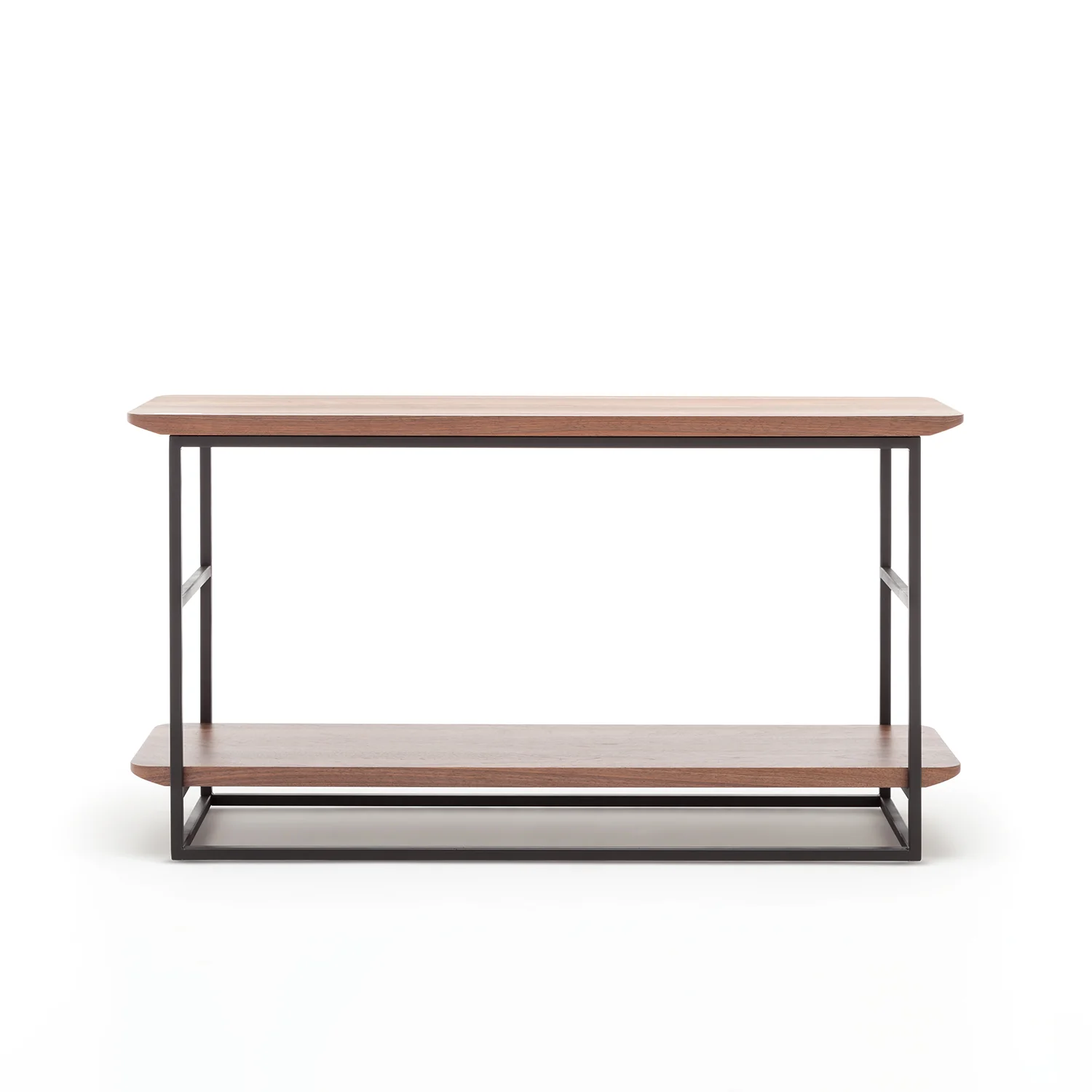 rolf benz | 987 coffee table | stone graphite brown + american walnut + marrone metallic frame - Image 25
