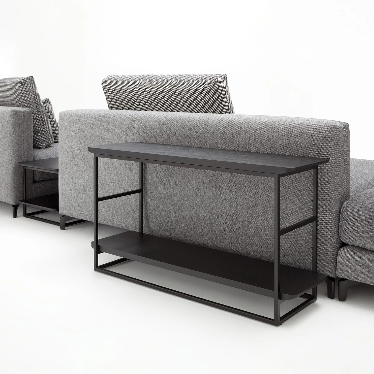rolf benz | 987 coffee table | stone graphite brown + american walnut + marrone metallic frame - Image 28