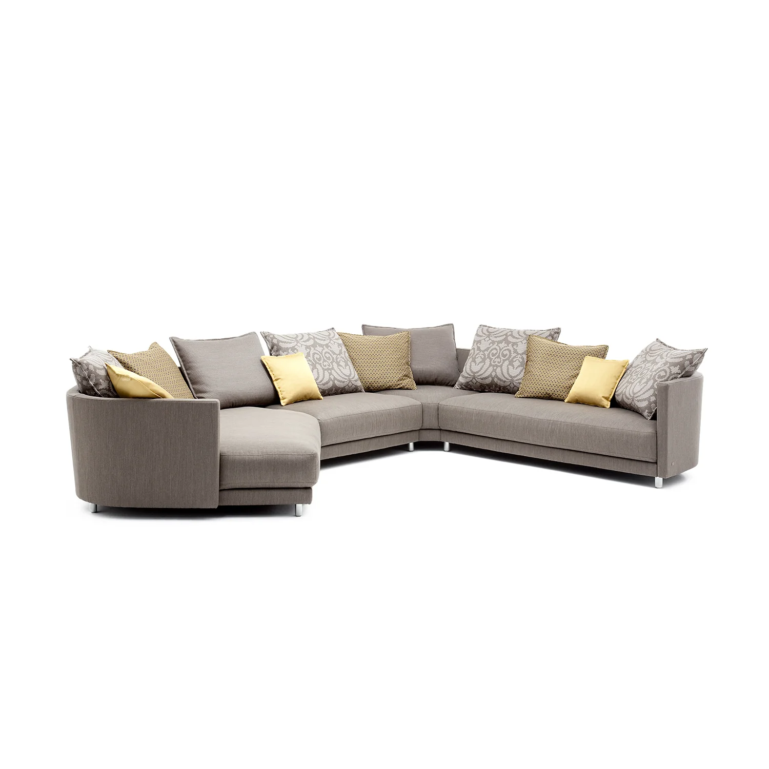 rolf benz | onda sofa | fabric silk grey 24.510 + black oak legs - Image 11
