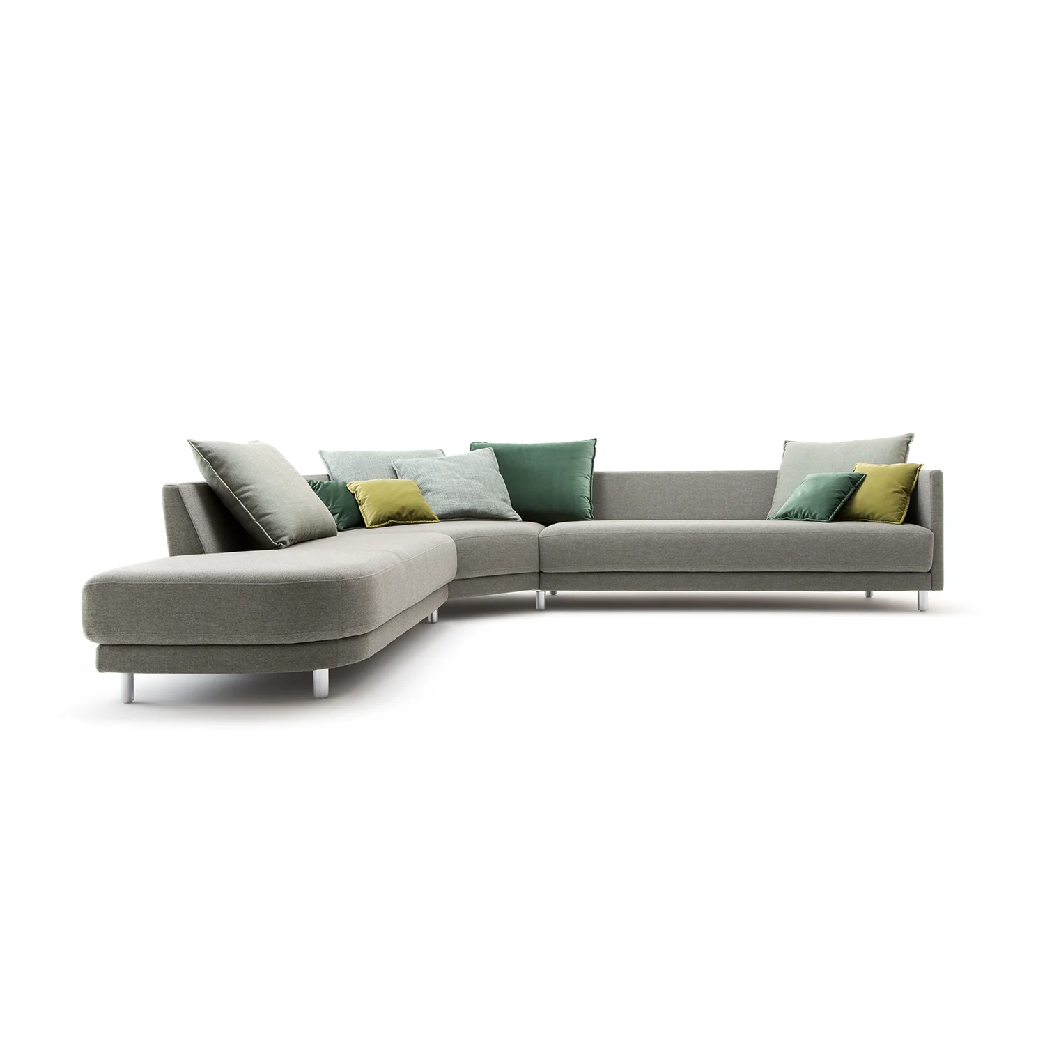 rolf benz | onda sofa | fabric silk grey 24.510 + black oak legs - Image 18