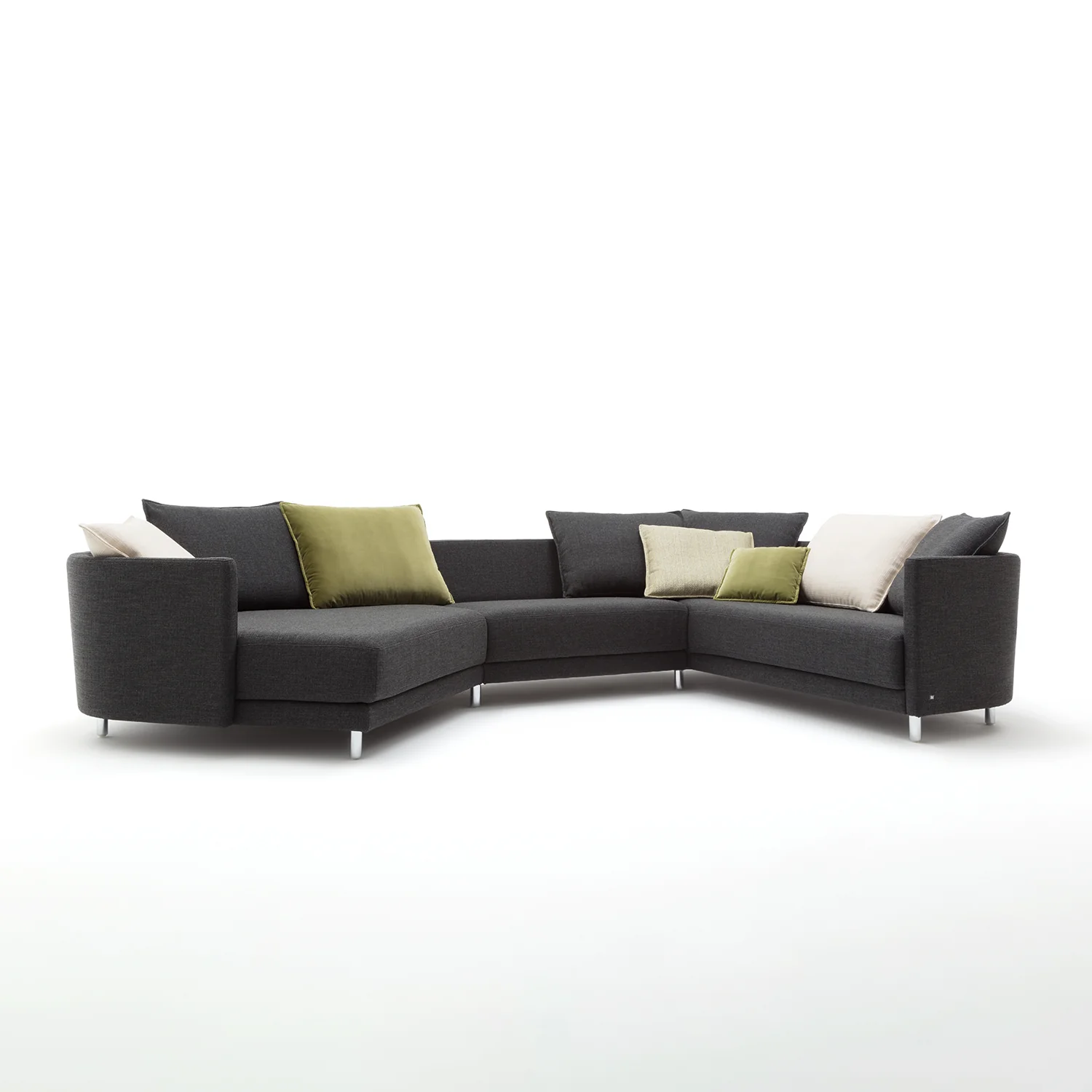 rolf benz | onda sofa | fabric silk grey 24.510 + black oak legs - Image 20