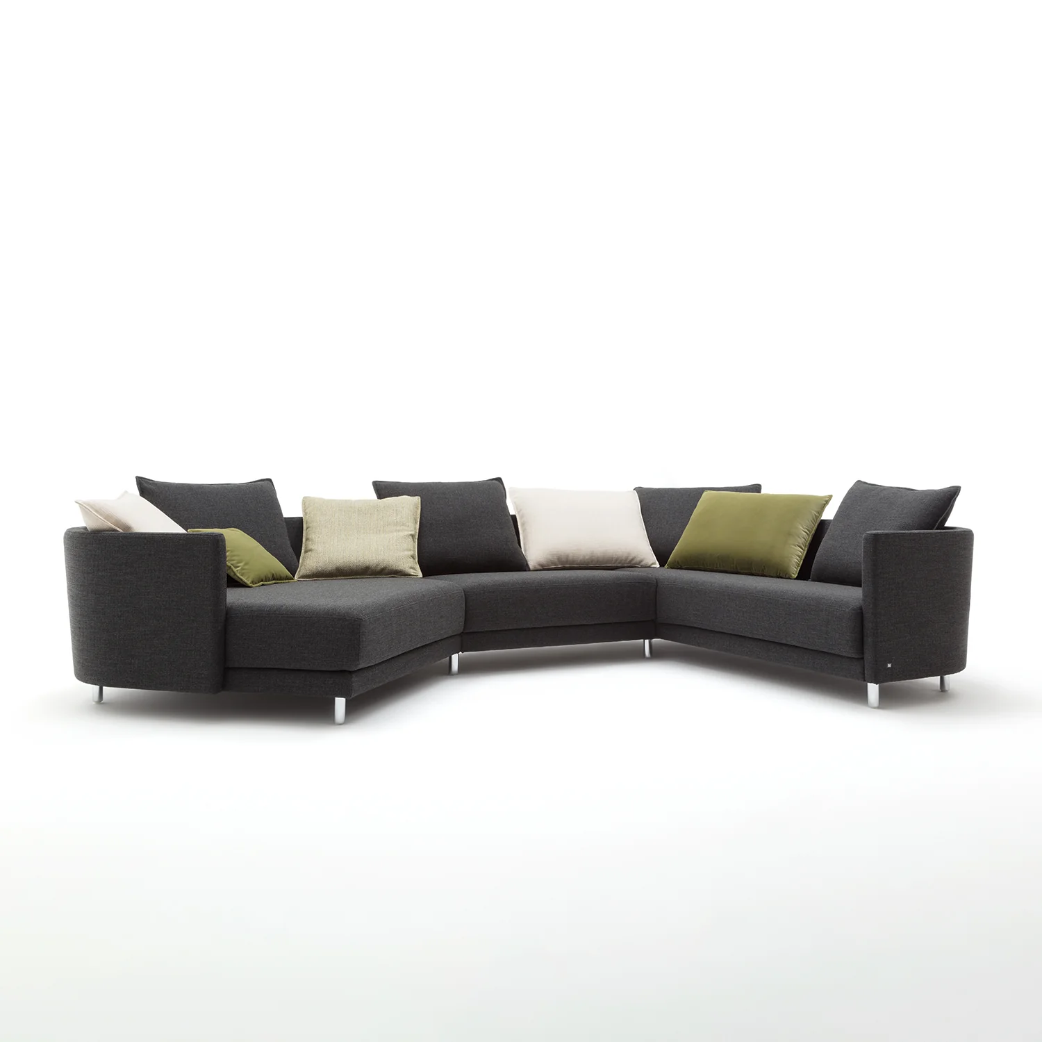 rolf benz | onda sofa | fabric silk grey 24.510 + black oak legs - Image 21