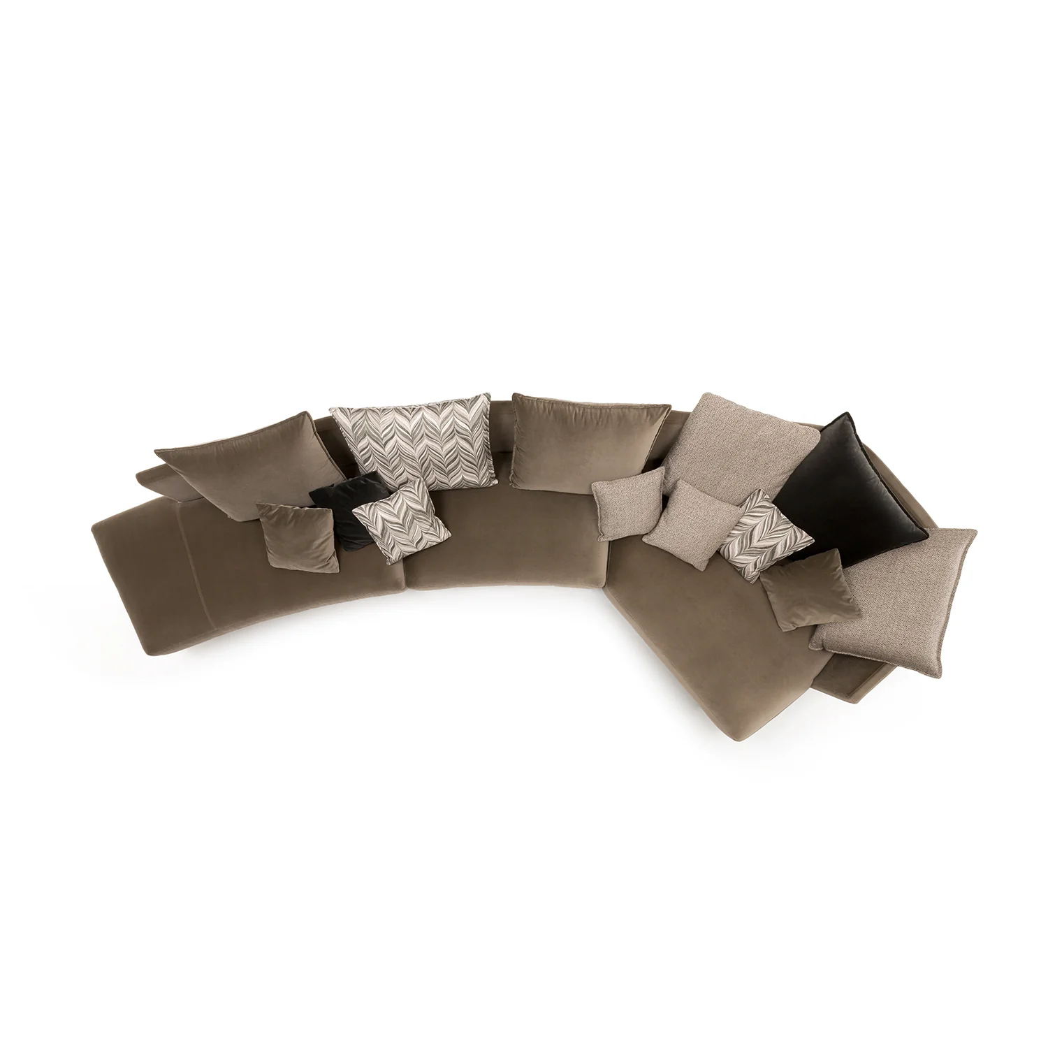rolf benz | onda sofa | fabric silk grey 24.510 + black oak legs - Image 23
