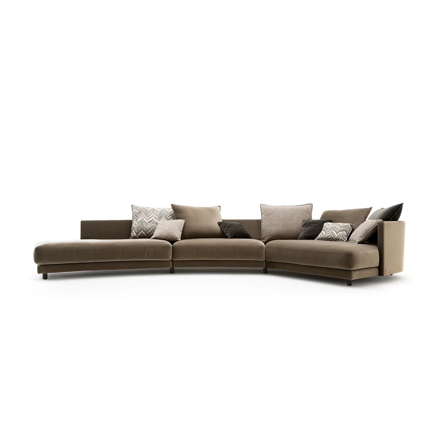 rolf benz | onda sofa | fabric silk grey 24.510 + black oak legs - Image 28