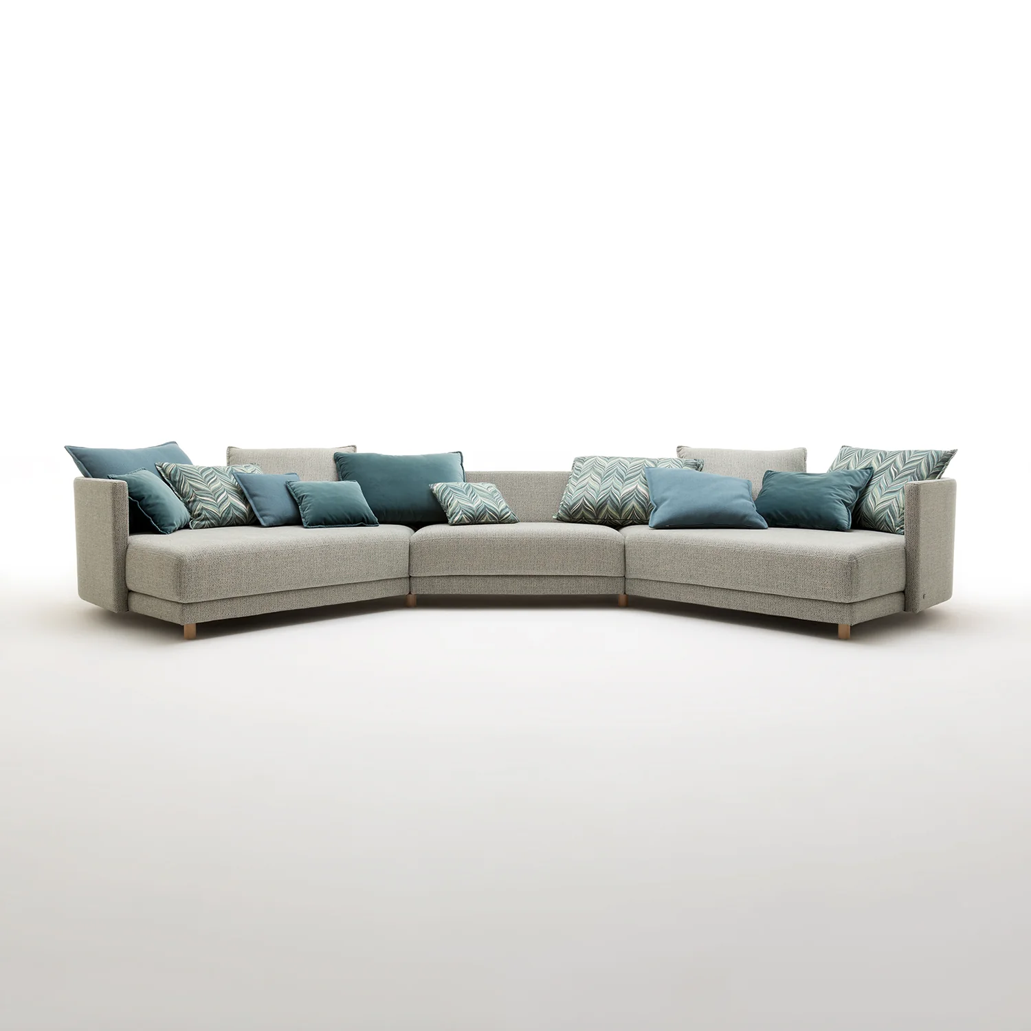 rolf benz | onda sofa | fabric silk grey 24.510 + black oak legs - Image 29