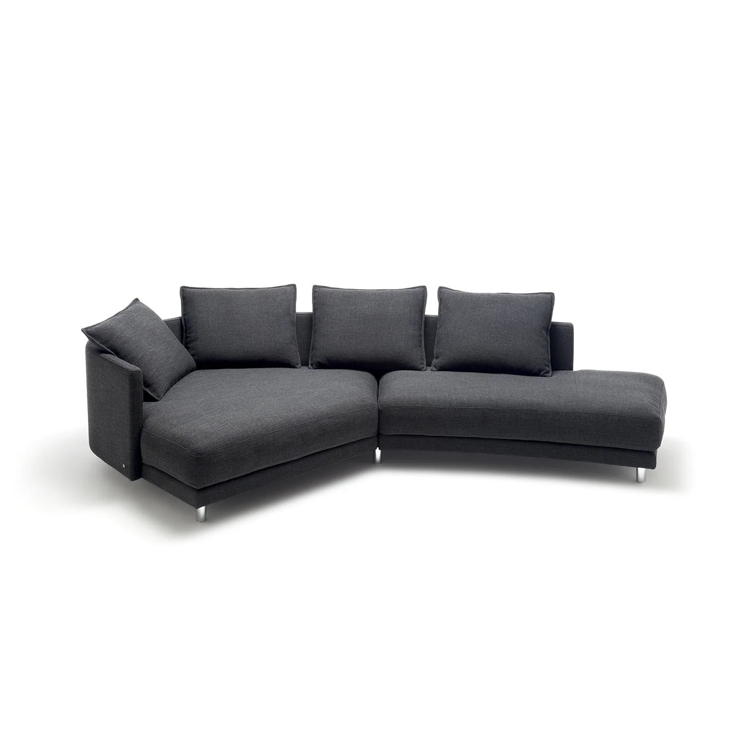 rolf benz | onda sofa | fabric silk grey 24.510 + black oak legs - Image 30