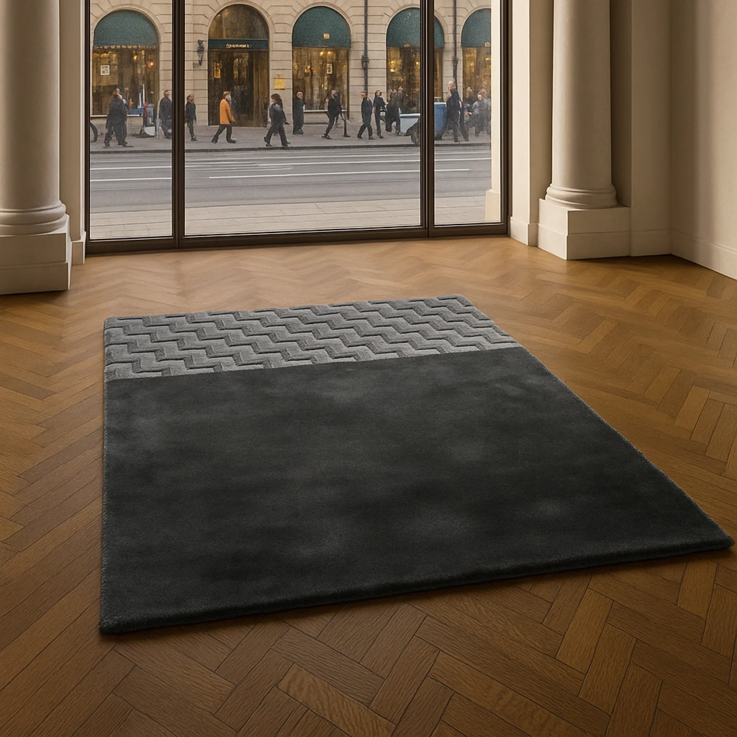 rolf benz | tela rug 200x300cm | mid grey 432 - Image 2