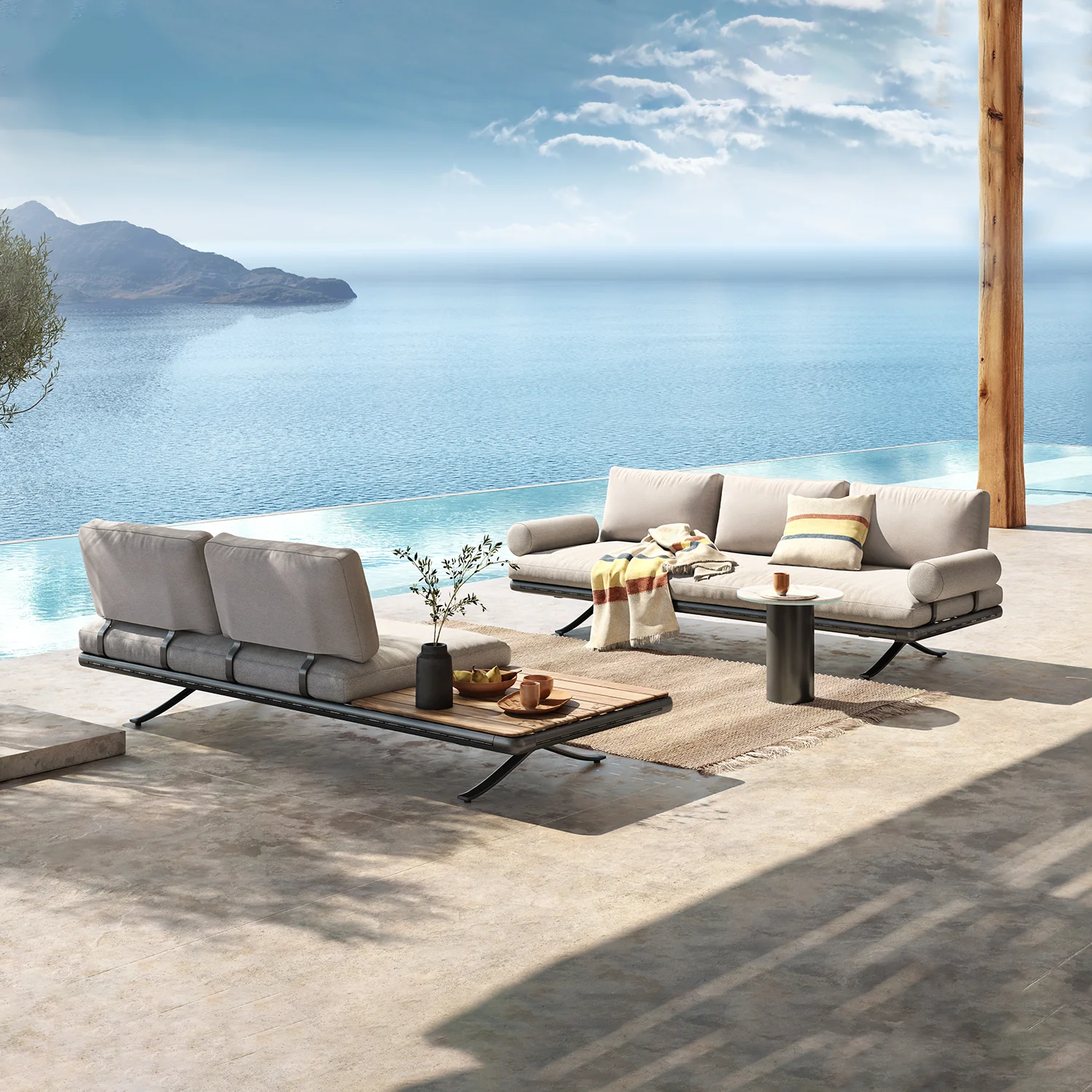 rolf benz | yoko 219 outdoor sofa with shelf | bianco - Image 18