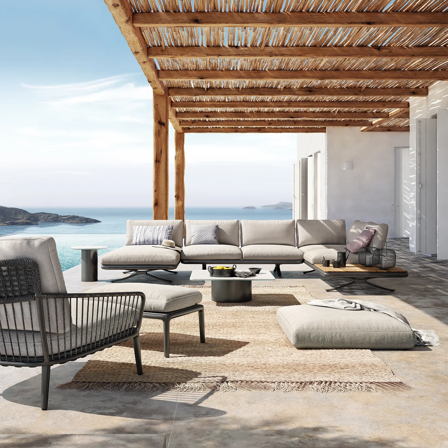 rolf benz | yoko 219 outdoor sofa with shelf | bianco - Image 24