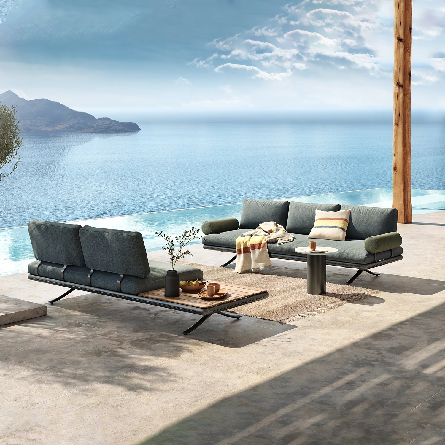 rolf benz | yoko 219 outdoor sofa with shelf | bianco - Image 25