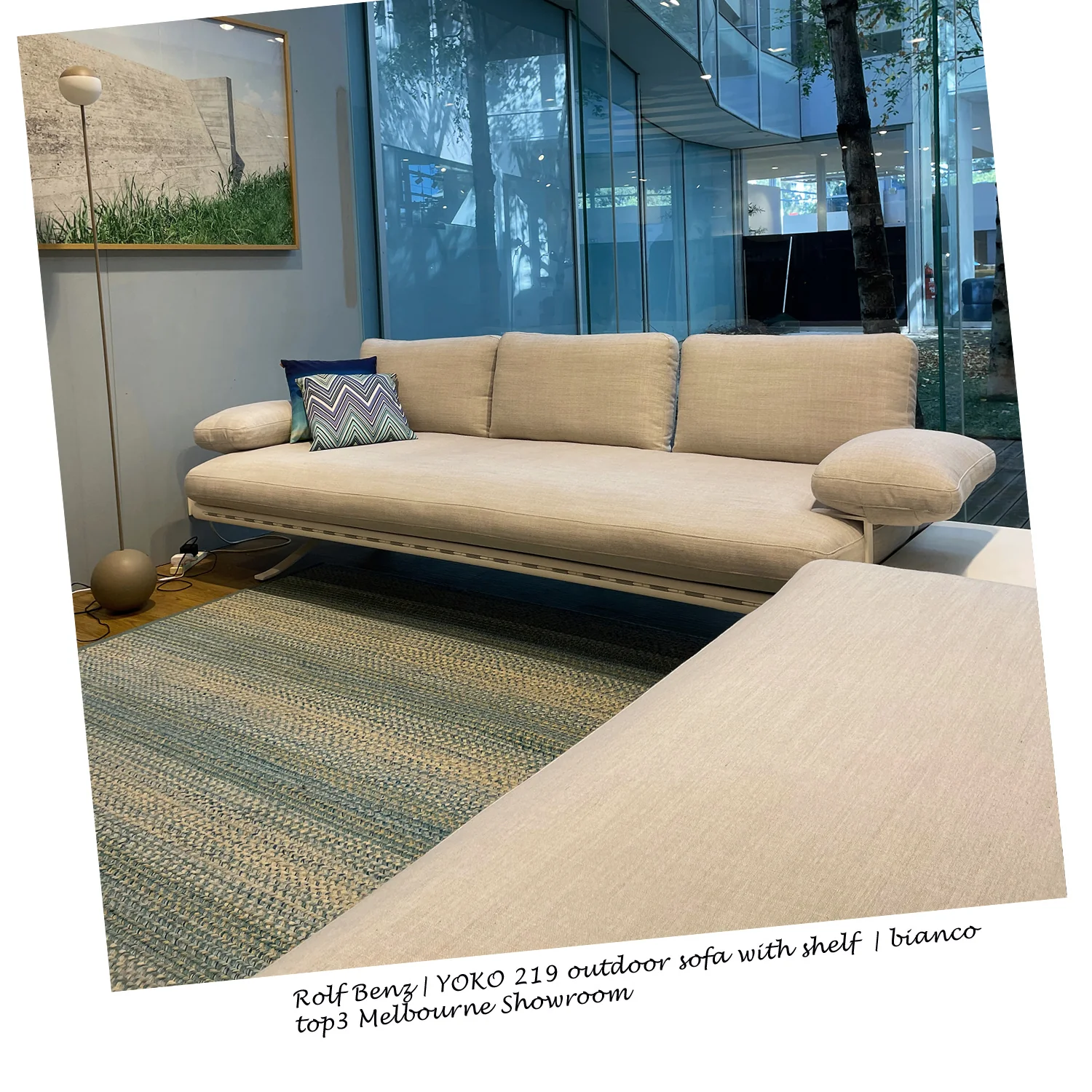 rolf benz | yoko 219 outdoor sofa with shelf | bianco - Image 5