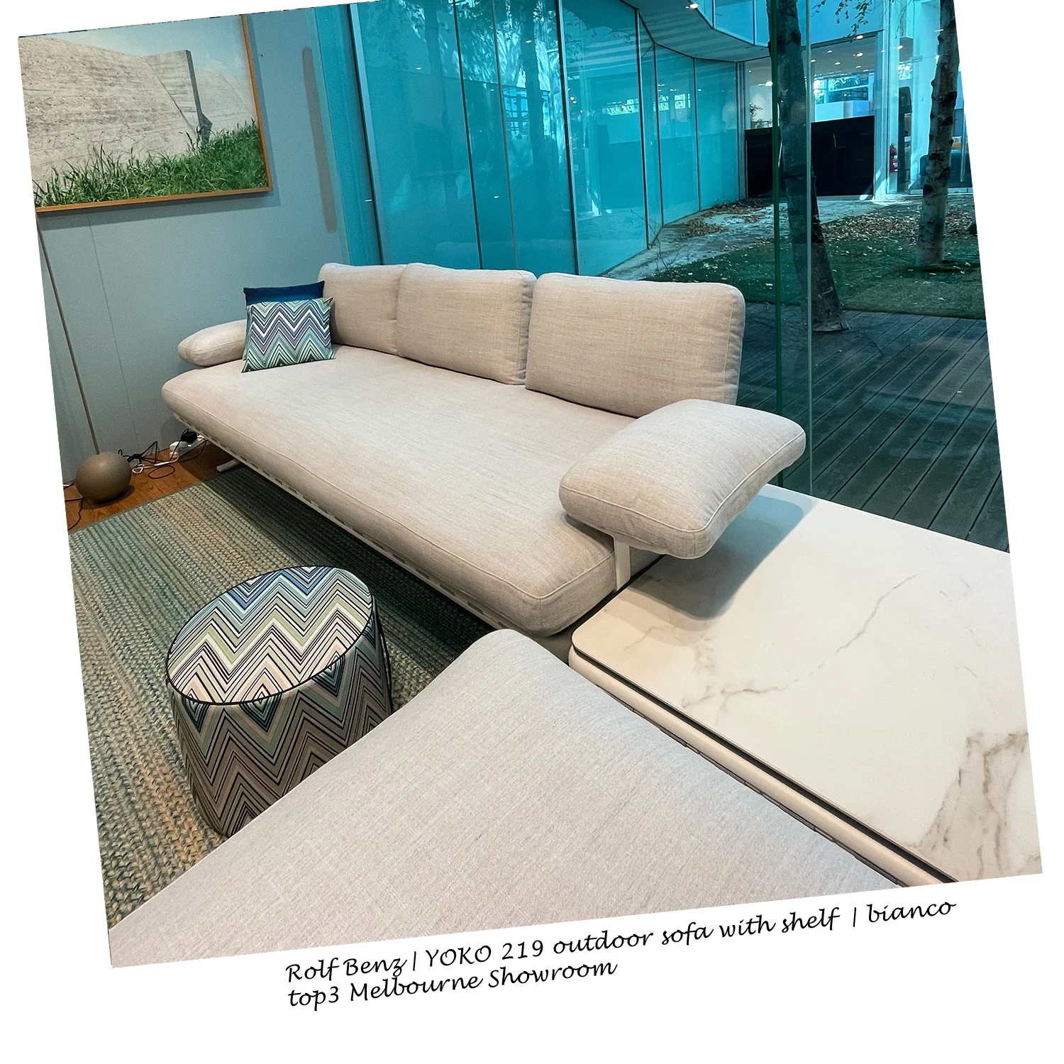 rolf benz | yoko 219 outdoor sofa with shelf | bianco - Image 6