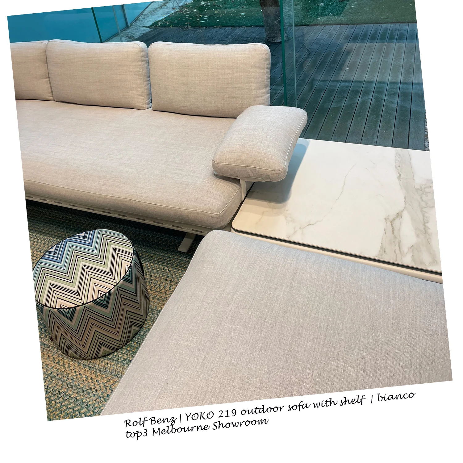 rolf benz | yoko 219 outdoor sofa with shelf | bianco - Image 7