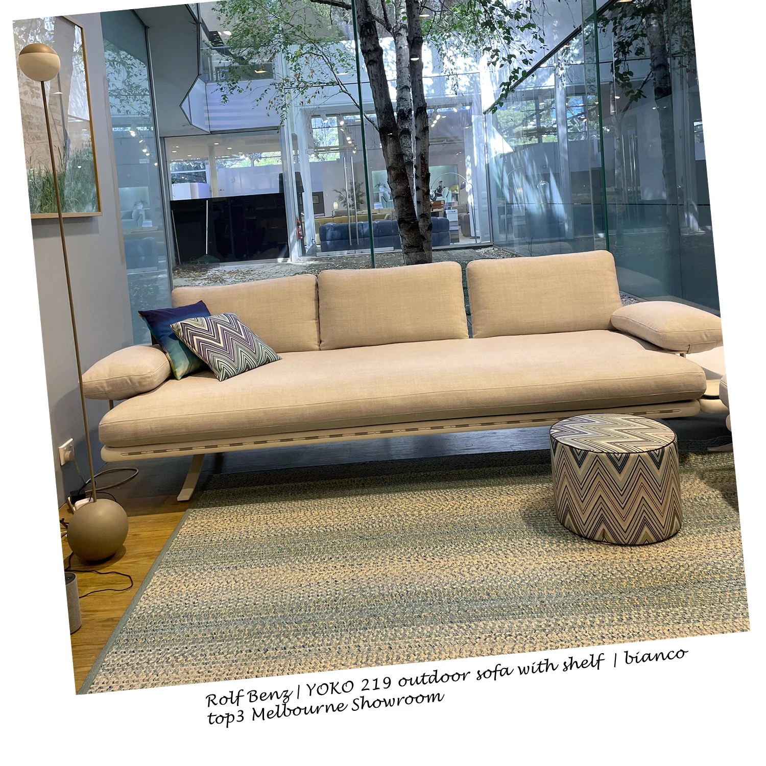 rolf benz | yoko 219 outdoor sofa with shelf | bianco - Image 8