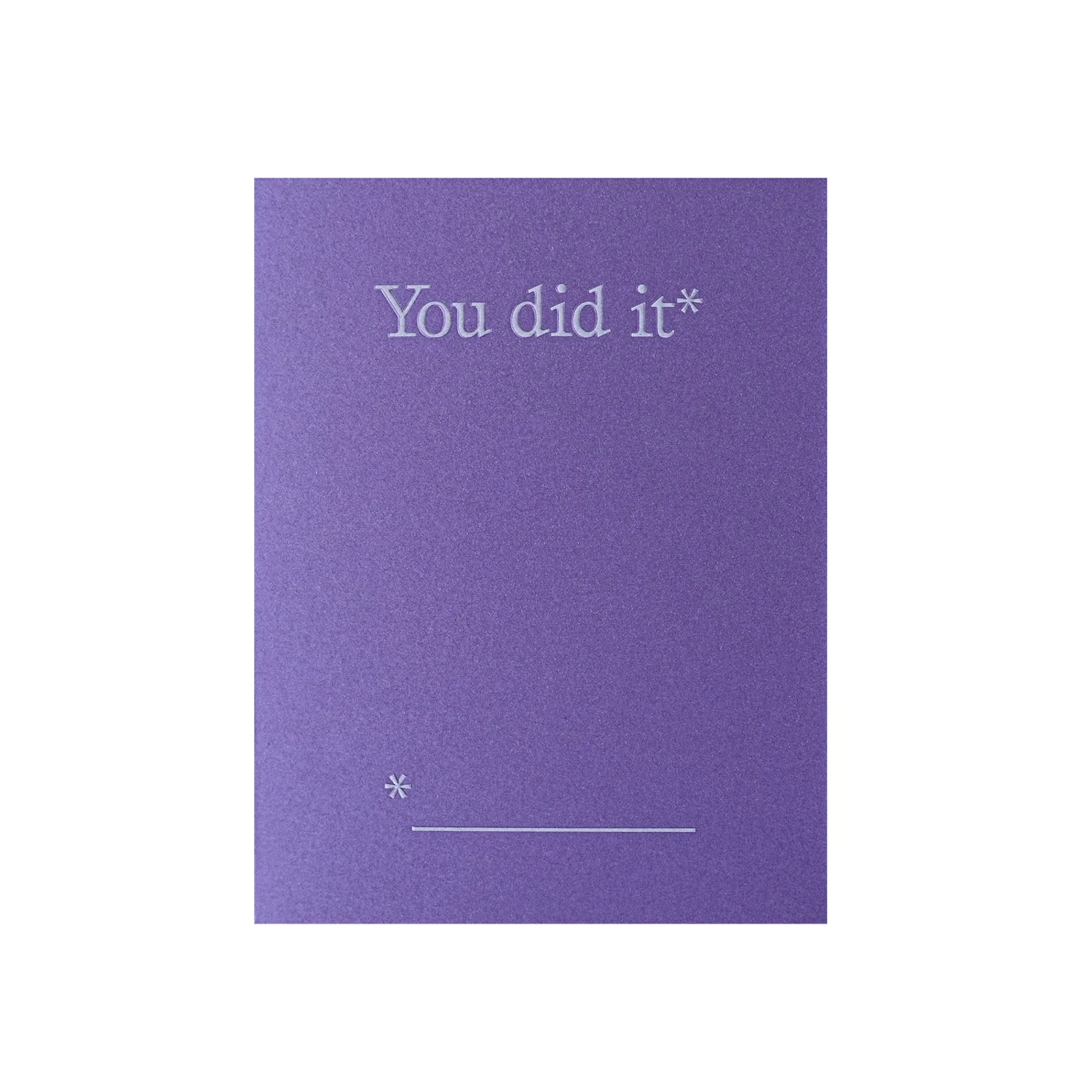 short talk | greeting card | you did it