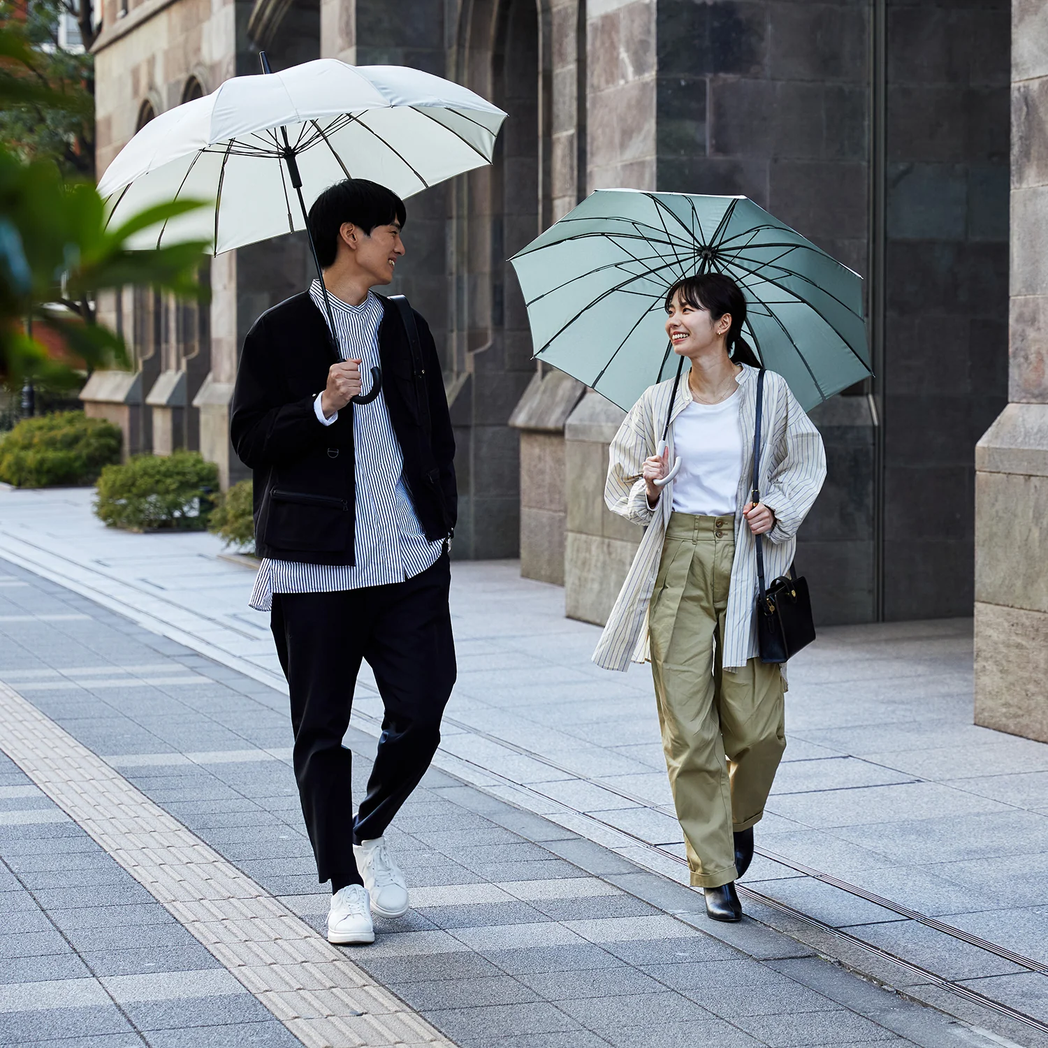 shupatto | belt-free umbrella 58cm | ash green - Image 6