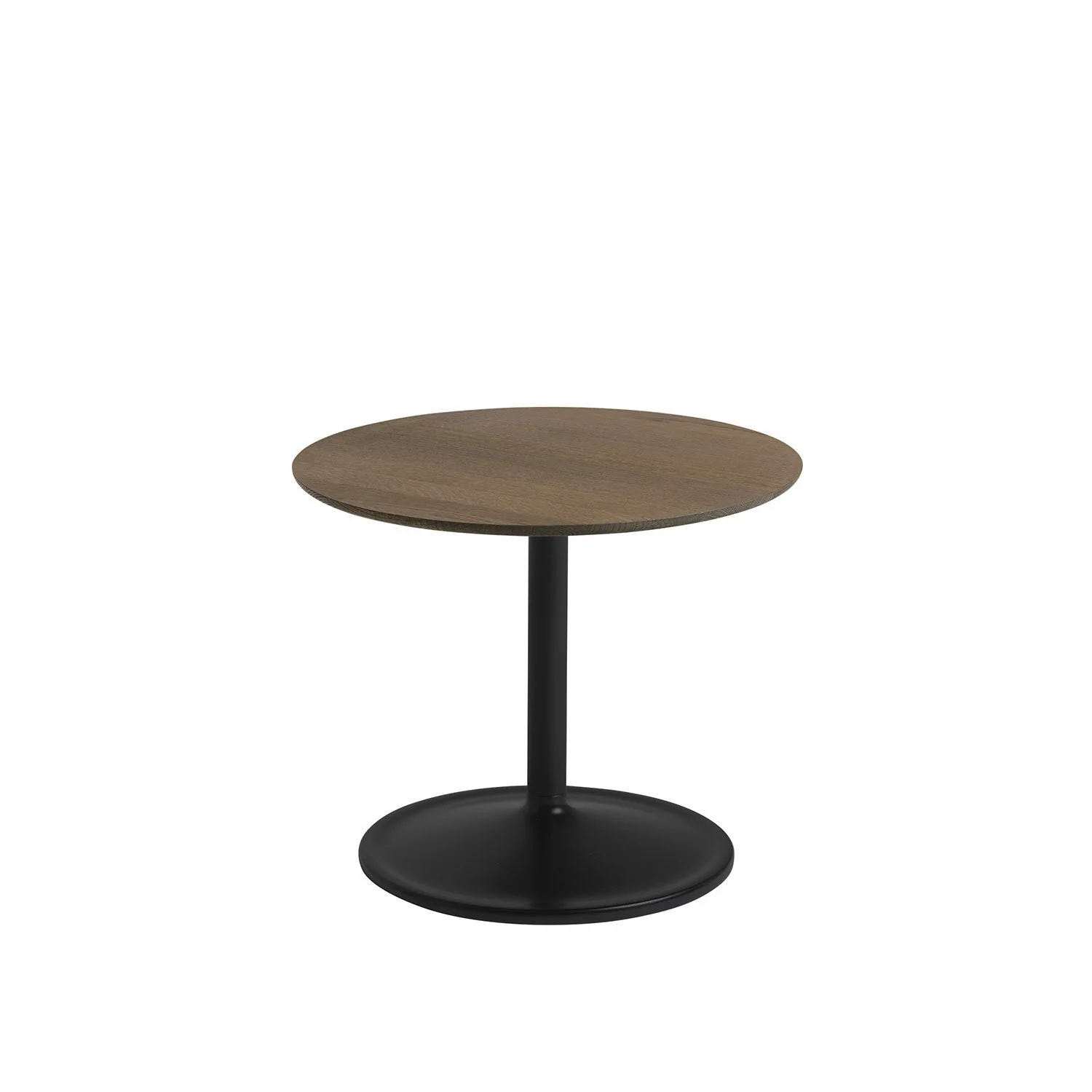 muuto | soft side table 48x40cm | solid smoked oak + black
