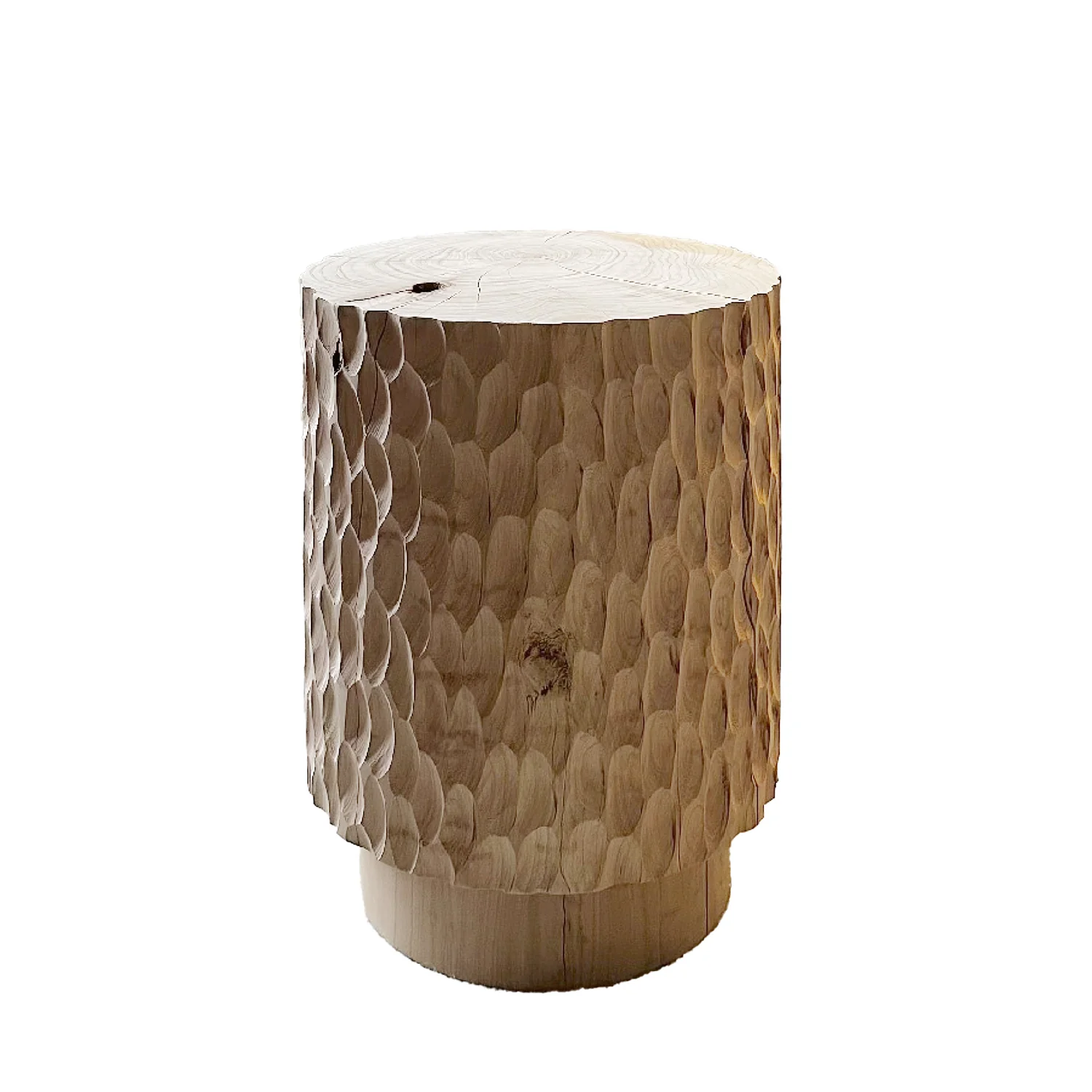 studio nikco | wooden stool / side table | stepped no.2 carved - Image 8