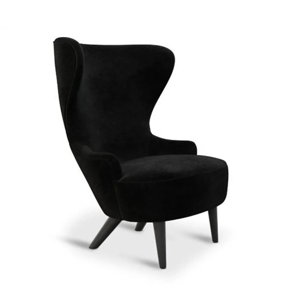 tom dixon | wingback micro chair | kvadrat gentle 2 | black 0193 - LC