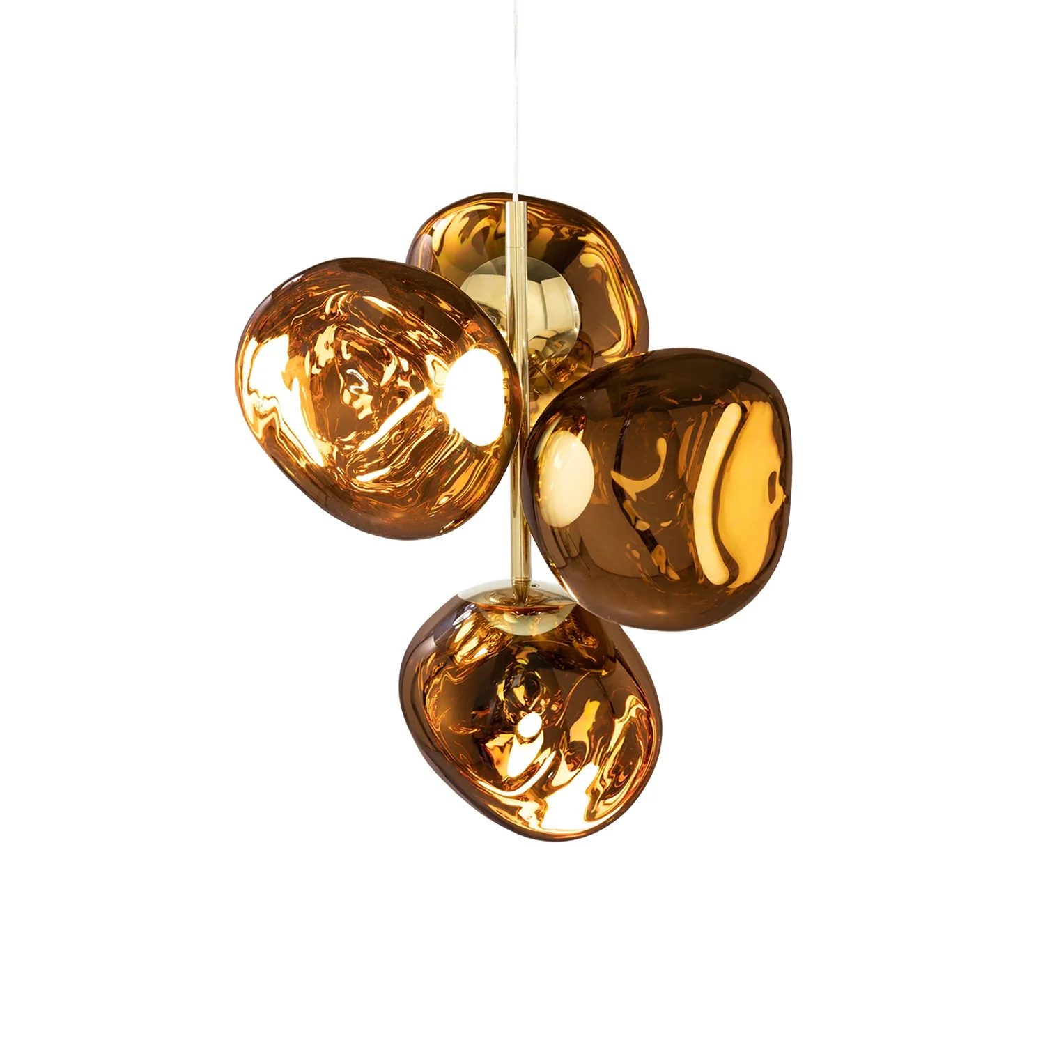 tom dixon | complete mini gold chandelier | gold - LC