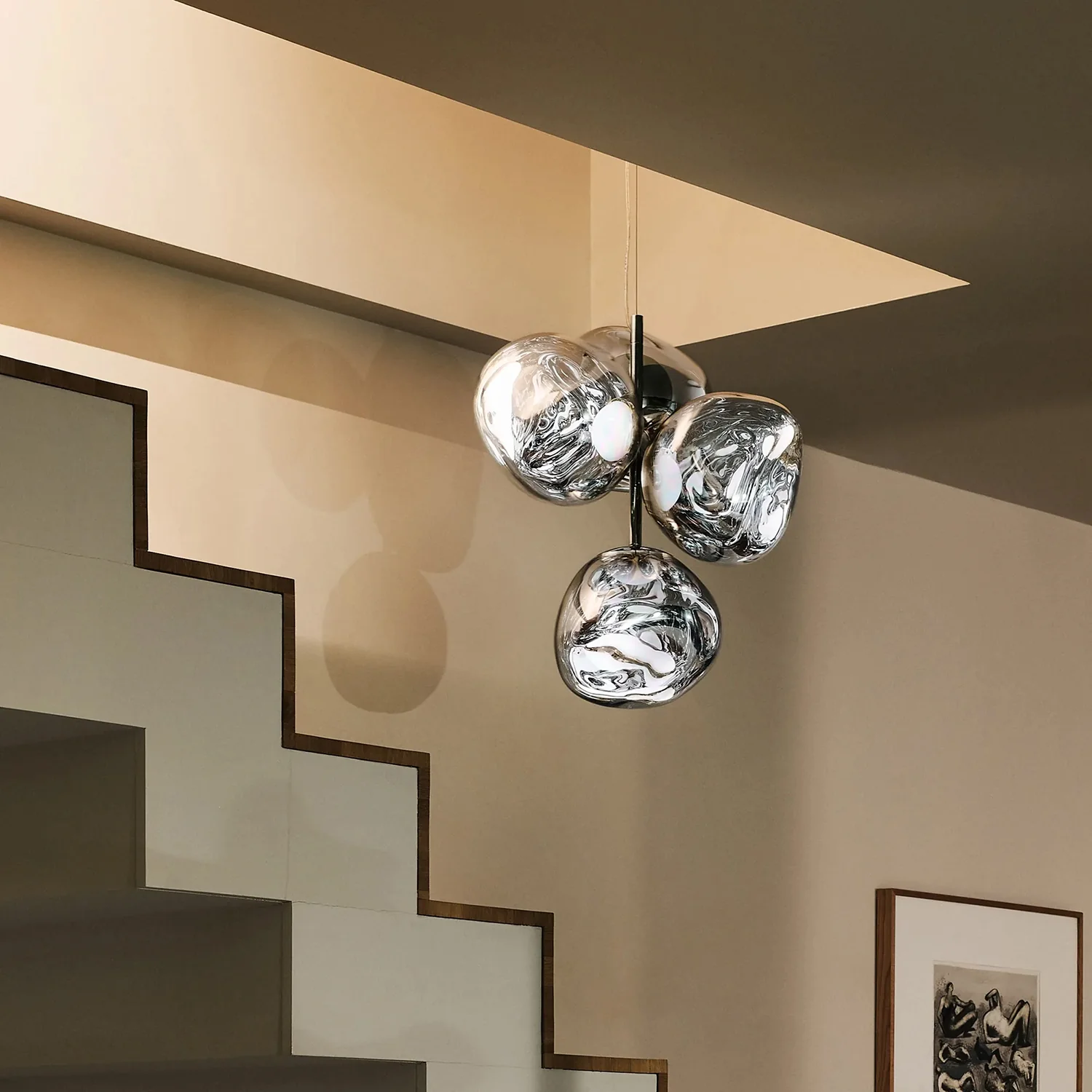 tom dixon | complete mini chrome chandelier | silver - LC - Image 2