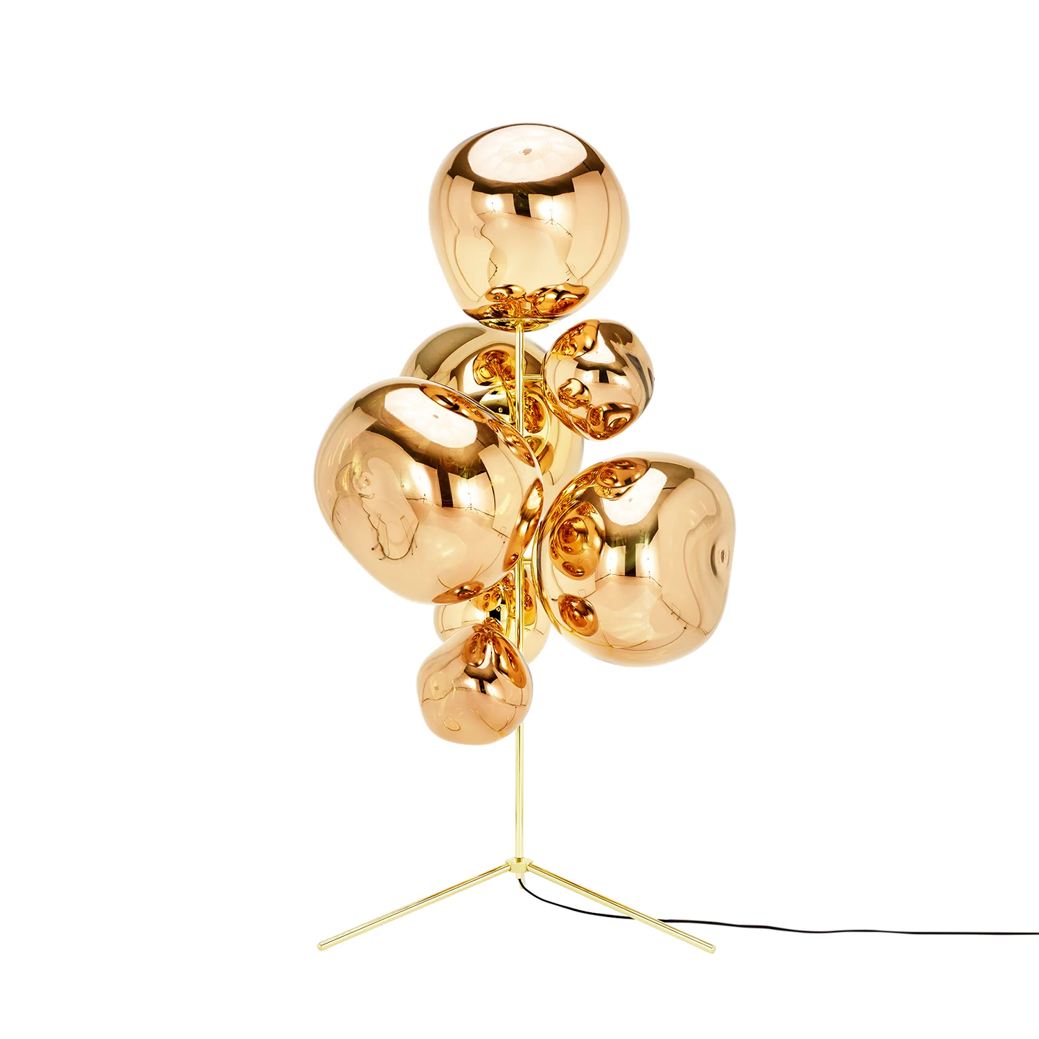 tom dixon | standing floor chandelier | gold + gold - LC