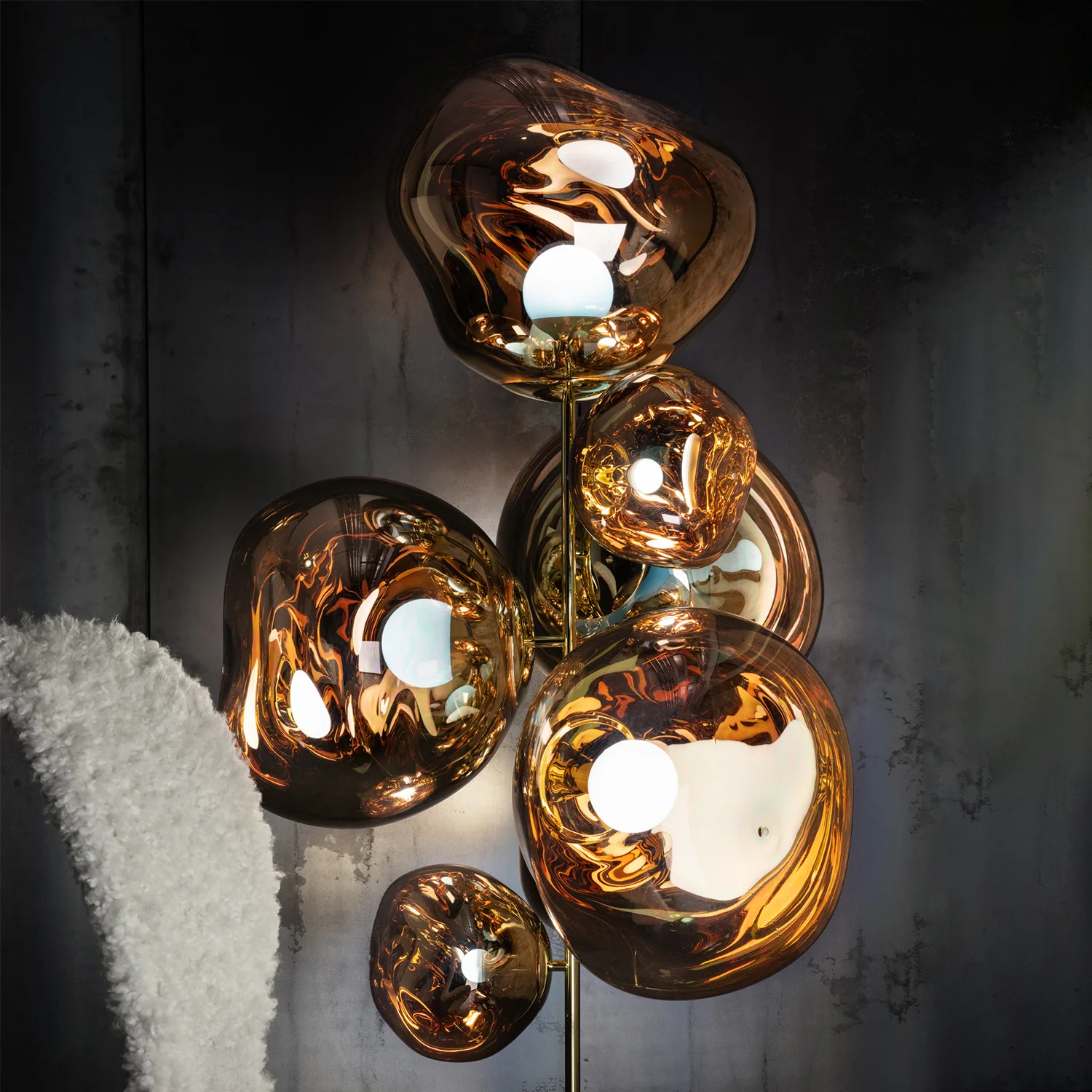 tom dixon | standing floor chandelier | gold + gold - LC - Image 10