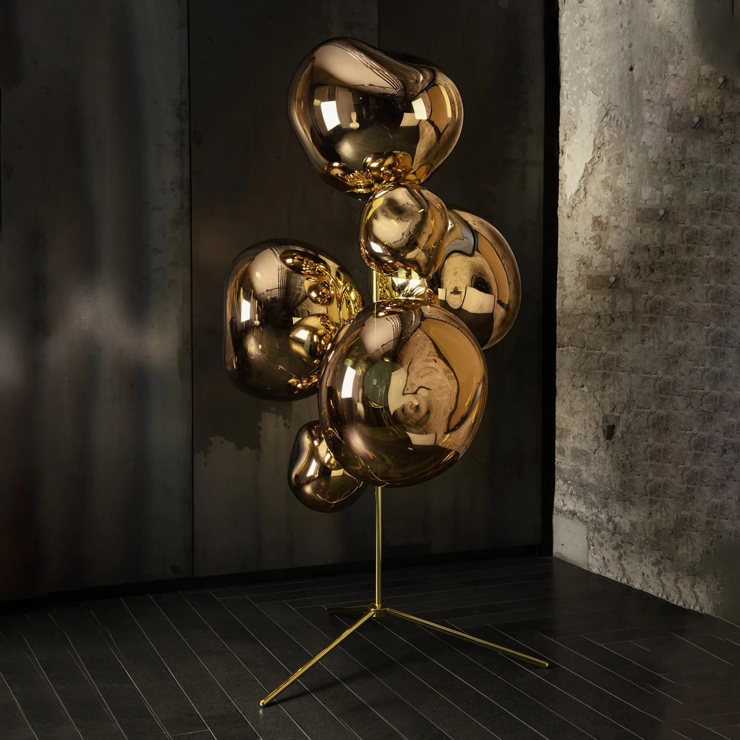 tom dixon | standing floor chandelier | gold + gold - LC - Image 8