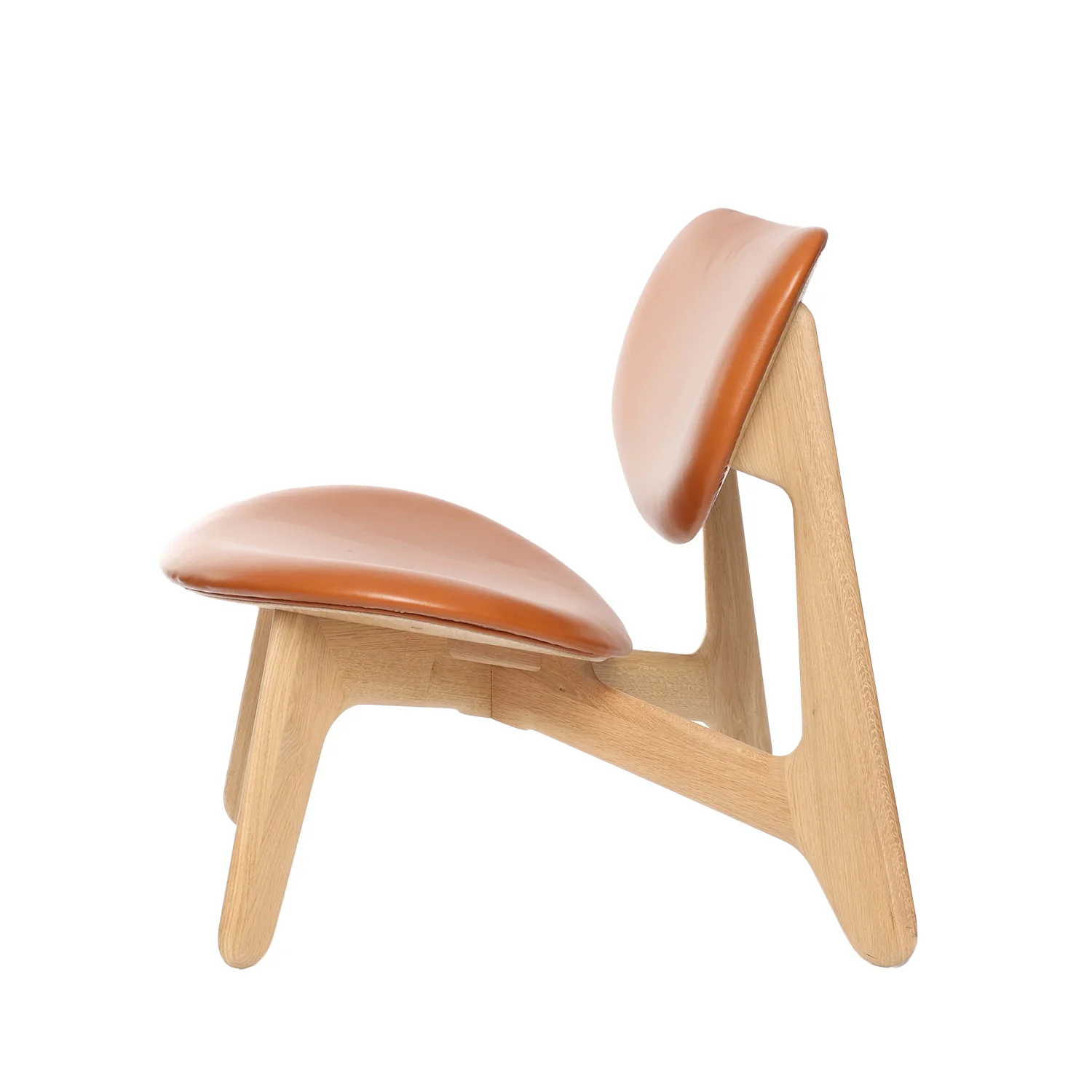 tom dixon | slab lounge chair | natural oak + cognac leather - LC - Image 7