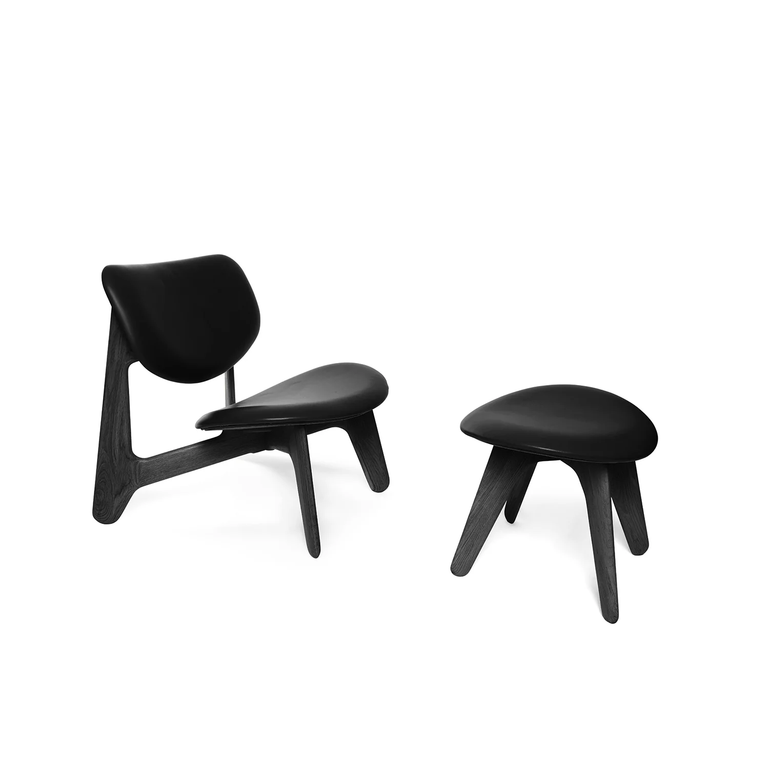 tom dixon | slab ottoman | black oak + leather - LC - Image 3