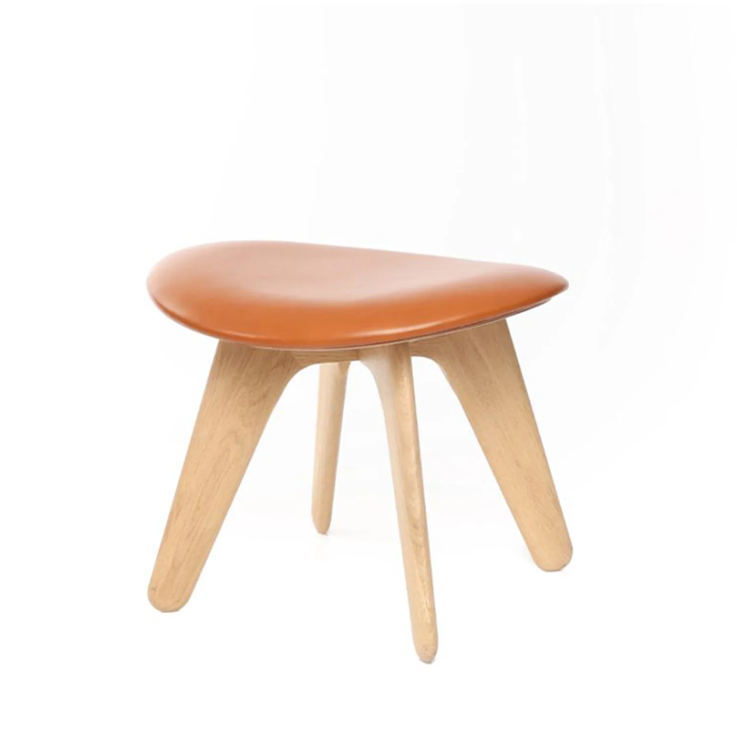 tom dixon | slab ottoman | natural oak + cognac leather - LC - Image 3