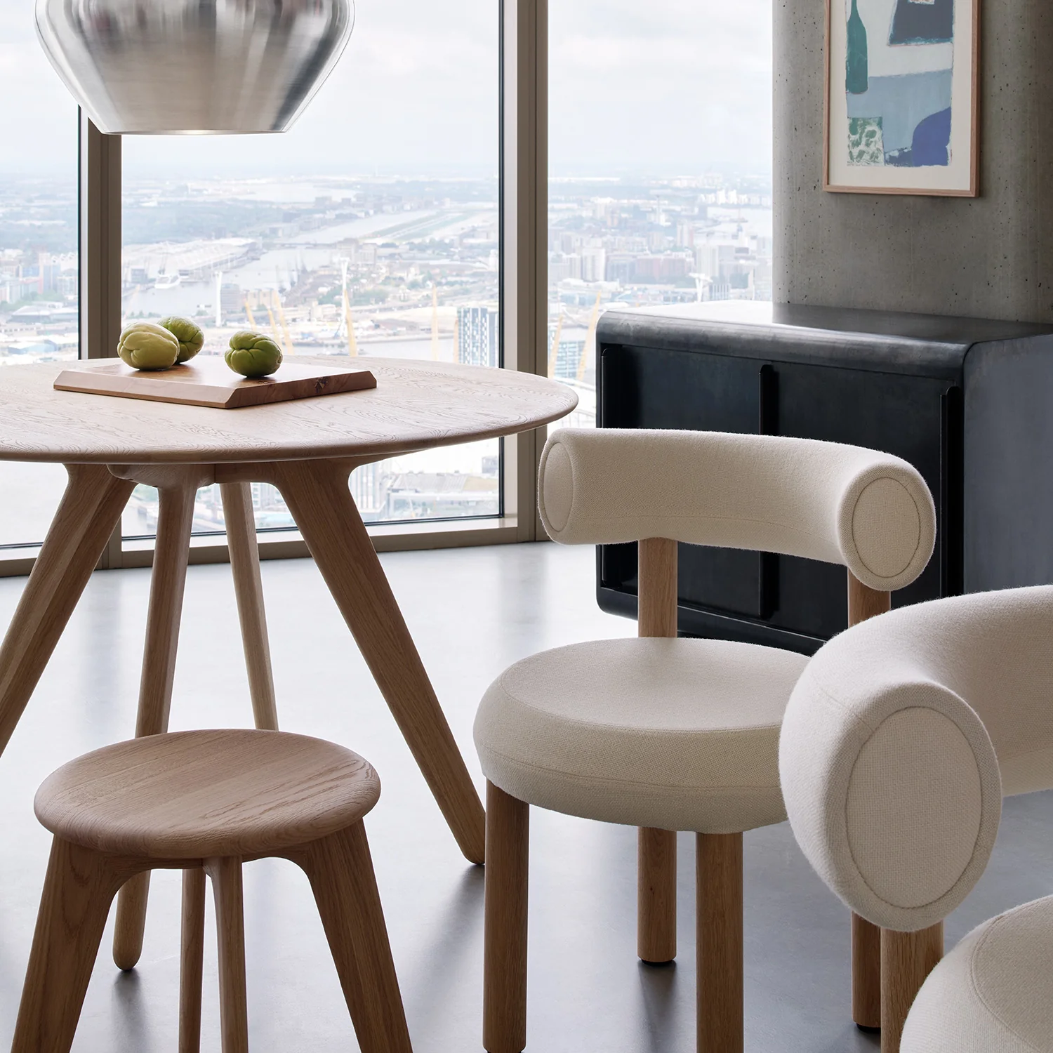 tom dixon | slab table round | natural oak 120cm - LC - Image 6
