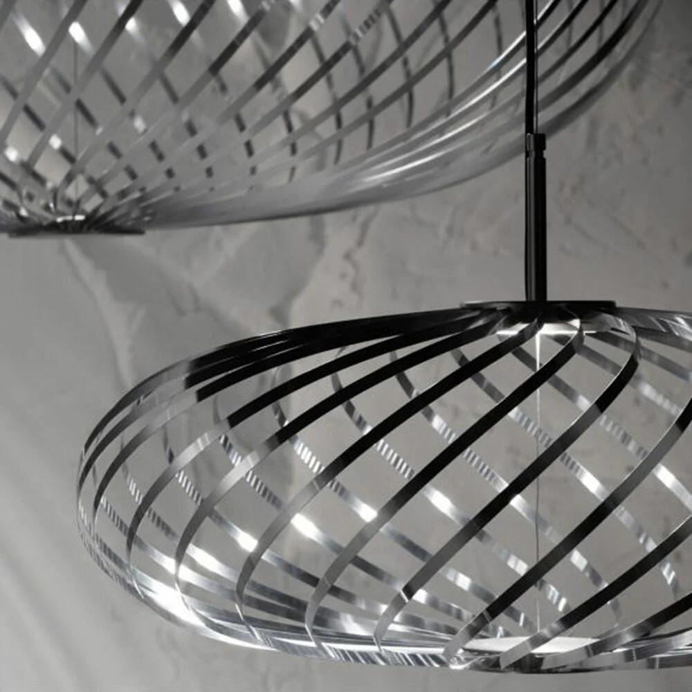 tom dixon | spring pendant light | silver medium - EX DISPLAY - Image 4