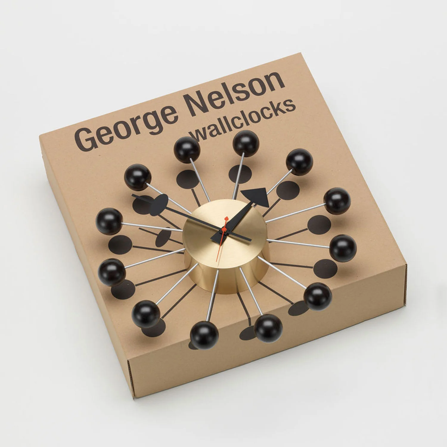vitra | george nelson ball clock | black + brass - Image 3