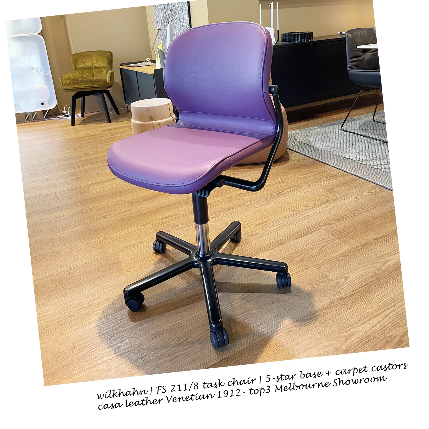 wilkhahn | FS 211/8 task chair | 5-star base + carpet castors | casa leather - Image 4
